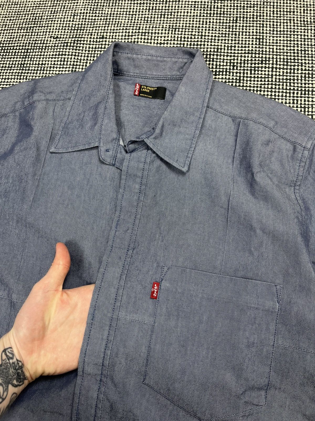 Levi's Vintage Levi’s sta-prest work utility shirt y2k Enginereed Size US L / EU 52-54 / 3 - 4 Thumbnail