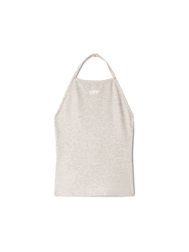 Off-White o1y1225 Logo Tank Top in Silver Size M / US 6-8 / IT 42-44 - 1 Thumbnail