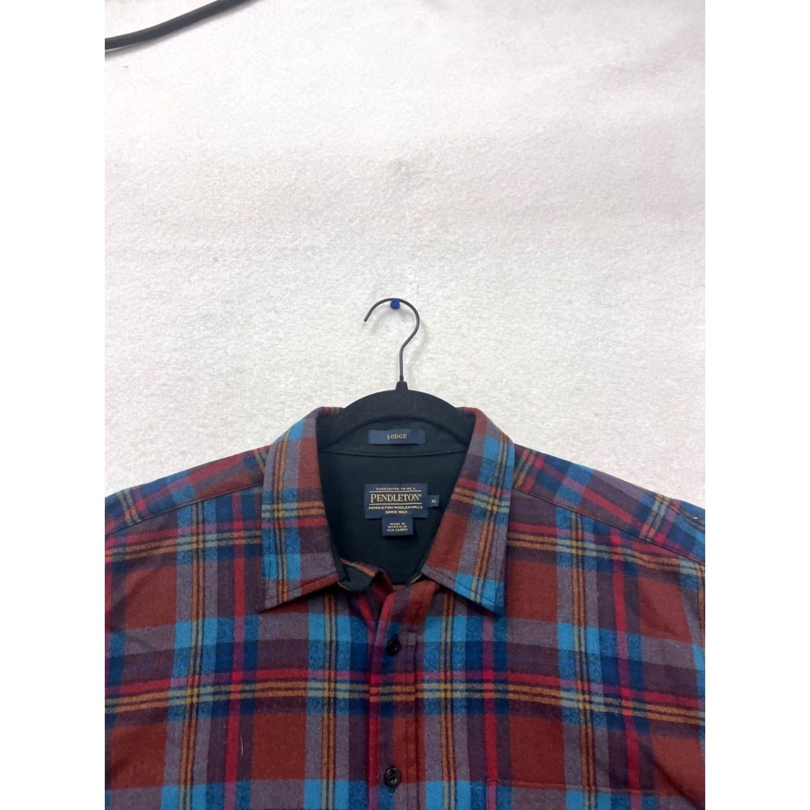 Pendleton VINTAGE Pendleton Plaid Flannel Shirt Long Sleeve Mens XL Red Wool Blend Button-Up Size US XL / EU 56 / 4 - 4 Thumbnail