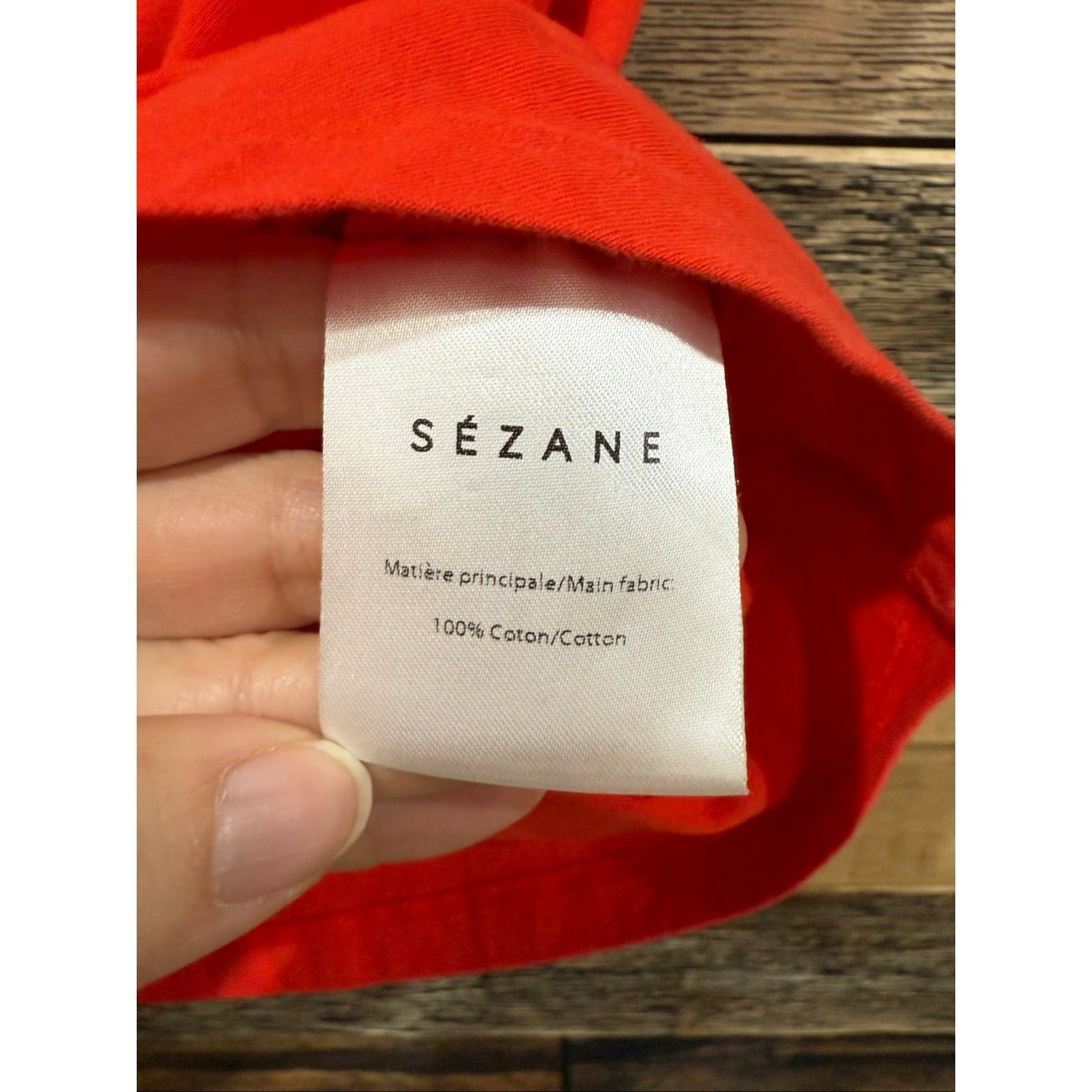 Sezane Sézane Cloe Red/orange V-neck short-sleeve top front knot s Size S / US 4 / IT 40 - 5 Thumbnail