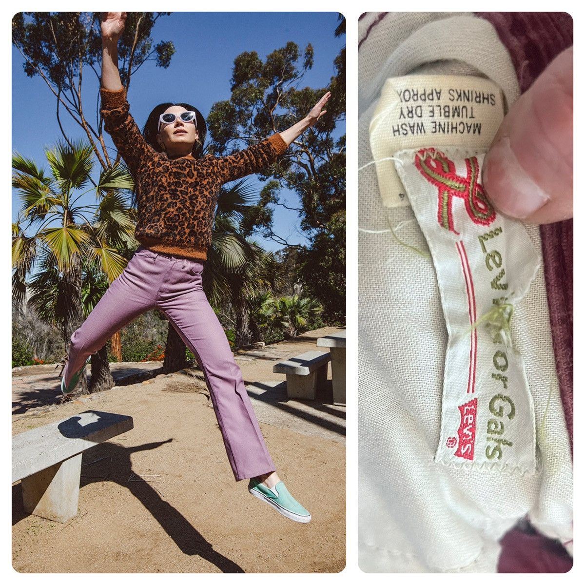 Levi's Vintage Clothing 1960’s Vintage Lavender Corduroys Levis for Gals White Label Size 27" / US 4 / IT 40 - 1 Thumbnail