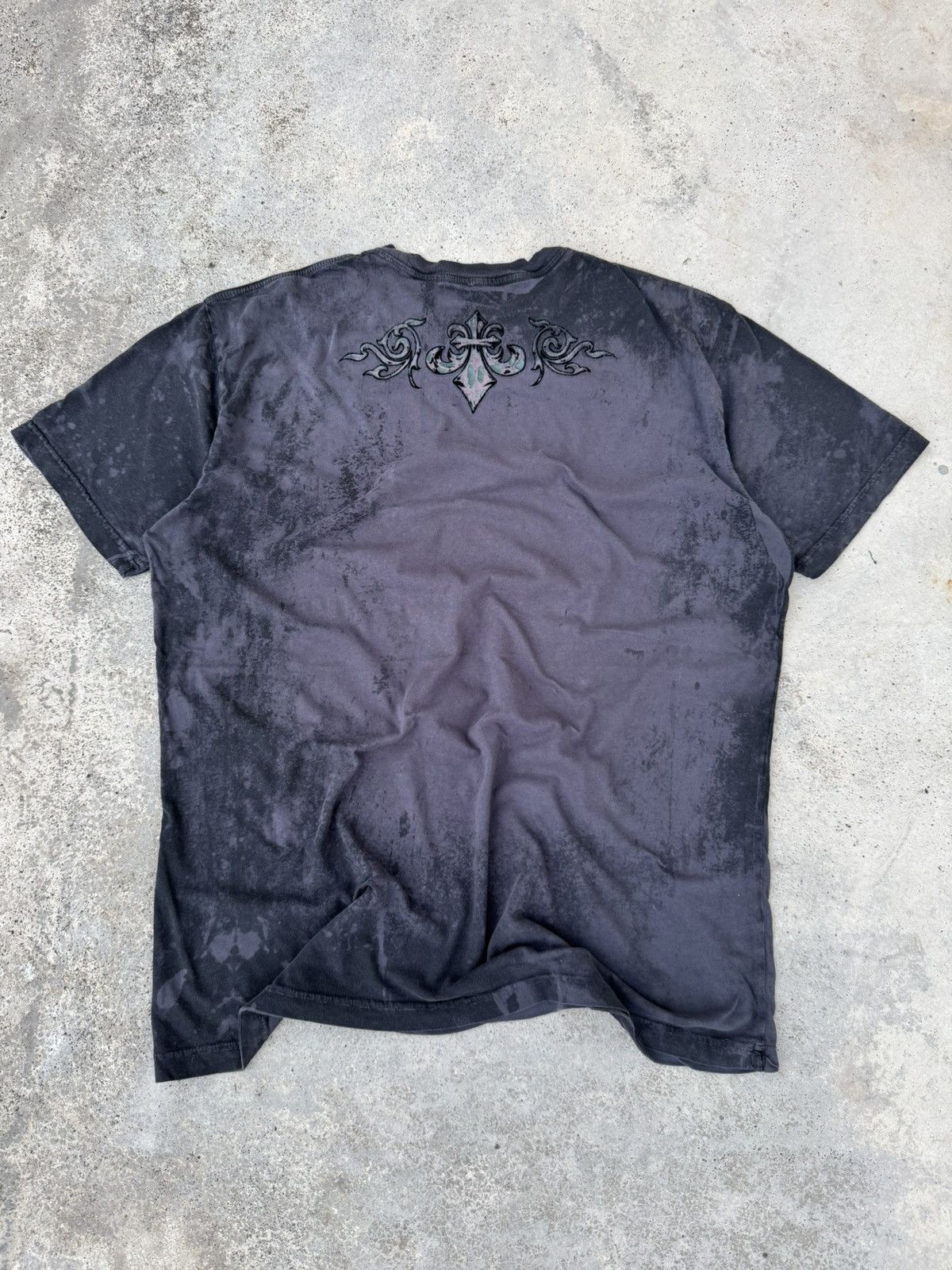 Affliction Affliction Cyber Spade Punk Grunge T Shirt Size US XL / EU 56 / 4 - 2 Thumbnail