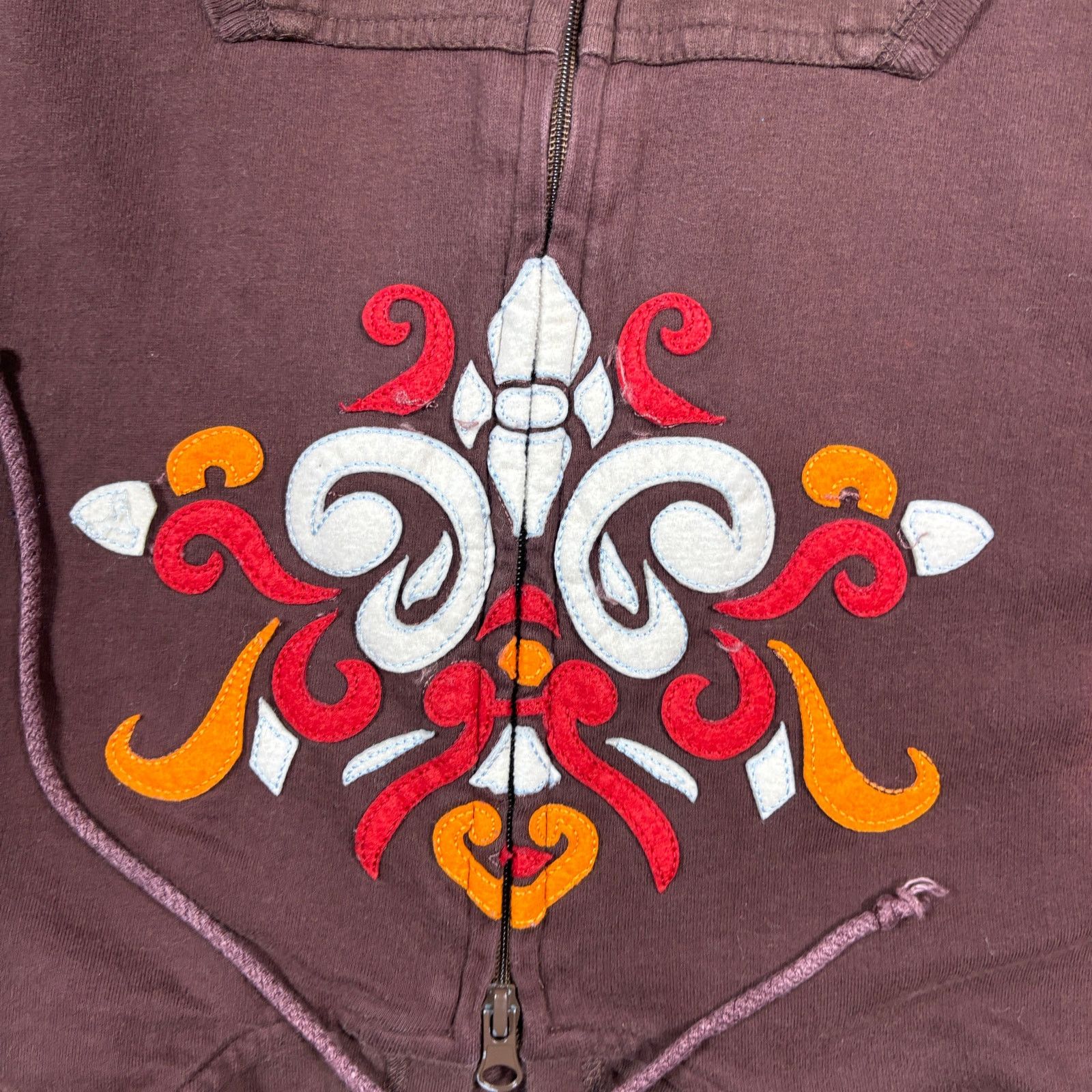 Affliction vintage y2k 2000s floral swirl brown zip up hoodie womens XL Size XL / US 12-14 / IT 48-50 - 3 Thumbnail