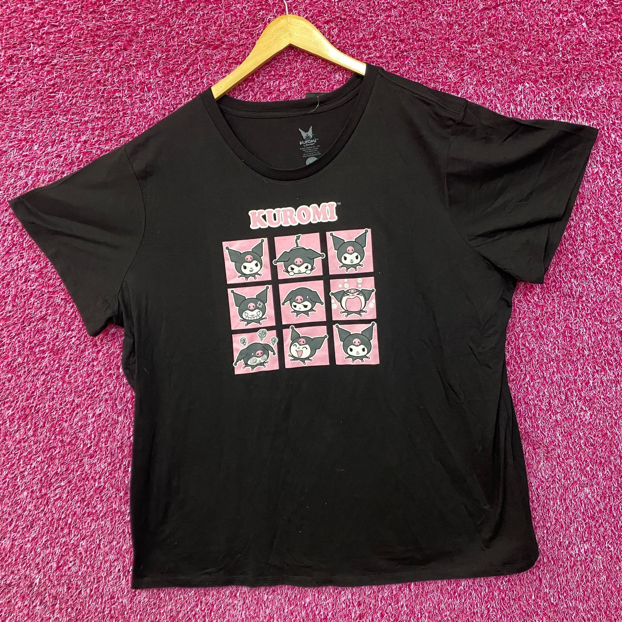 Other Sanrio Kuromi Grid Faces T-Shirt 2XL Size US XXL / EU 58 / 5 - 3 Thumbnail