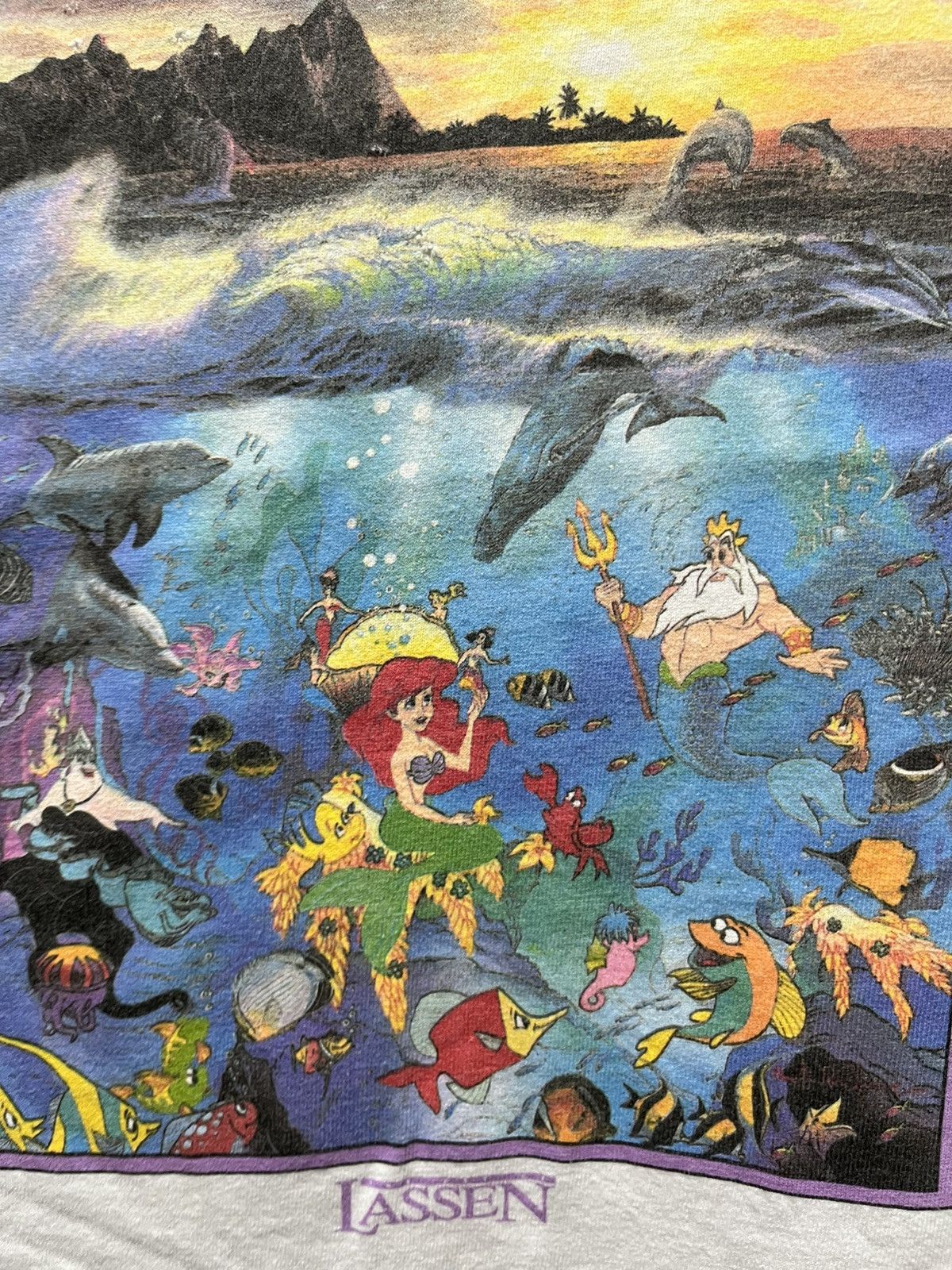 Disney Vintage 90s Under The Sea Christian Riese Lassen T-Shirt Size US S / EU 44-46 / 1 - 3 Thumbnail