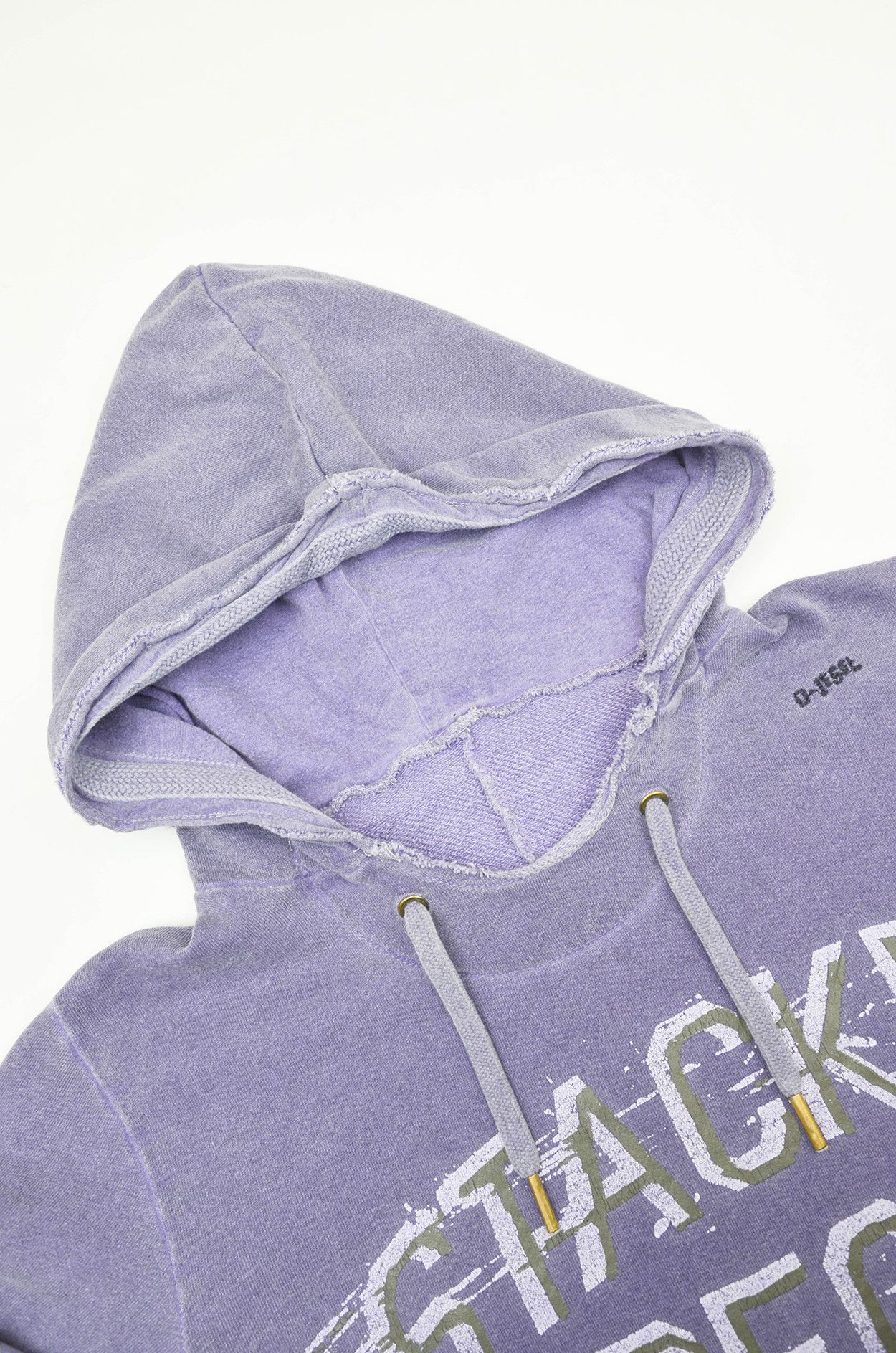 Diesel Diesel Stacked Deck Distressed Hoodie Purple - Size M Size US M / EU 48-50 / 2 - 7 Thumbnail