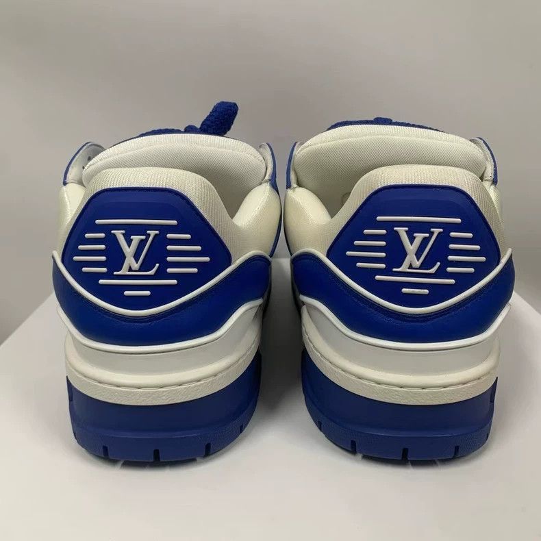 Louis Vuitton lv trainer white blue sneakers-2508 Size US 10 / EU 43 - 3 Thumbnail
