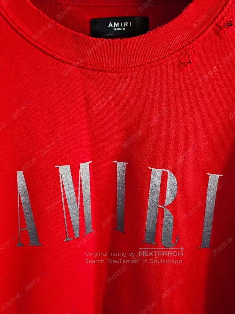 Amiri Amiri Red Hole Knit Sweater Size US M / EU 48-50 / 2 - 2 Thumbnail