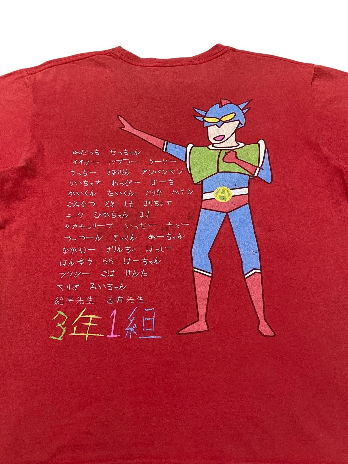 Anime × Cartoon Network × Vintage Vintage 90s Crayon Shinchan Action Kamen Rare Tshirt Size US L / EU 52-54 / 3 - 5 Thumbnail