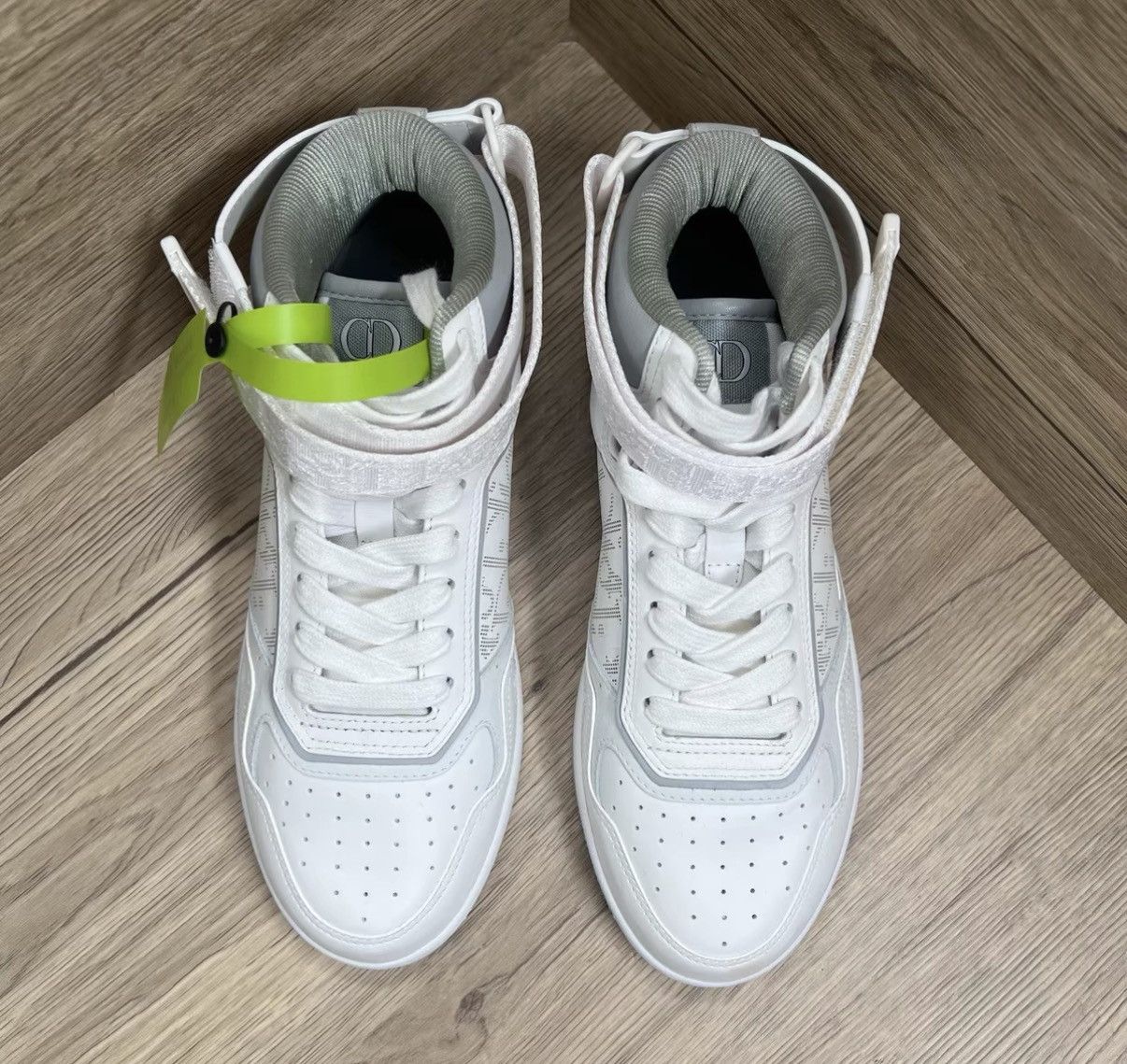 Dior Dior B27 Grey and White Monogram Mid-Top Sneakers J41 Size US 6.5 / EU 39-40 - 2 Thumbnail