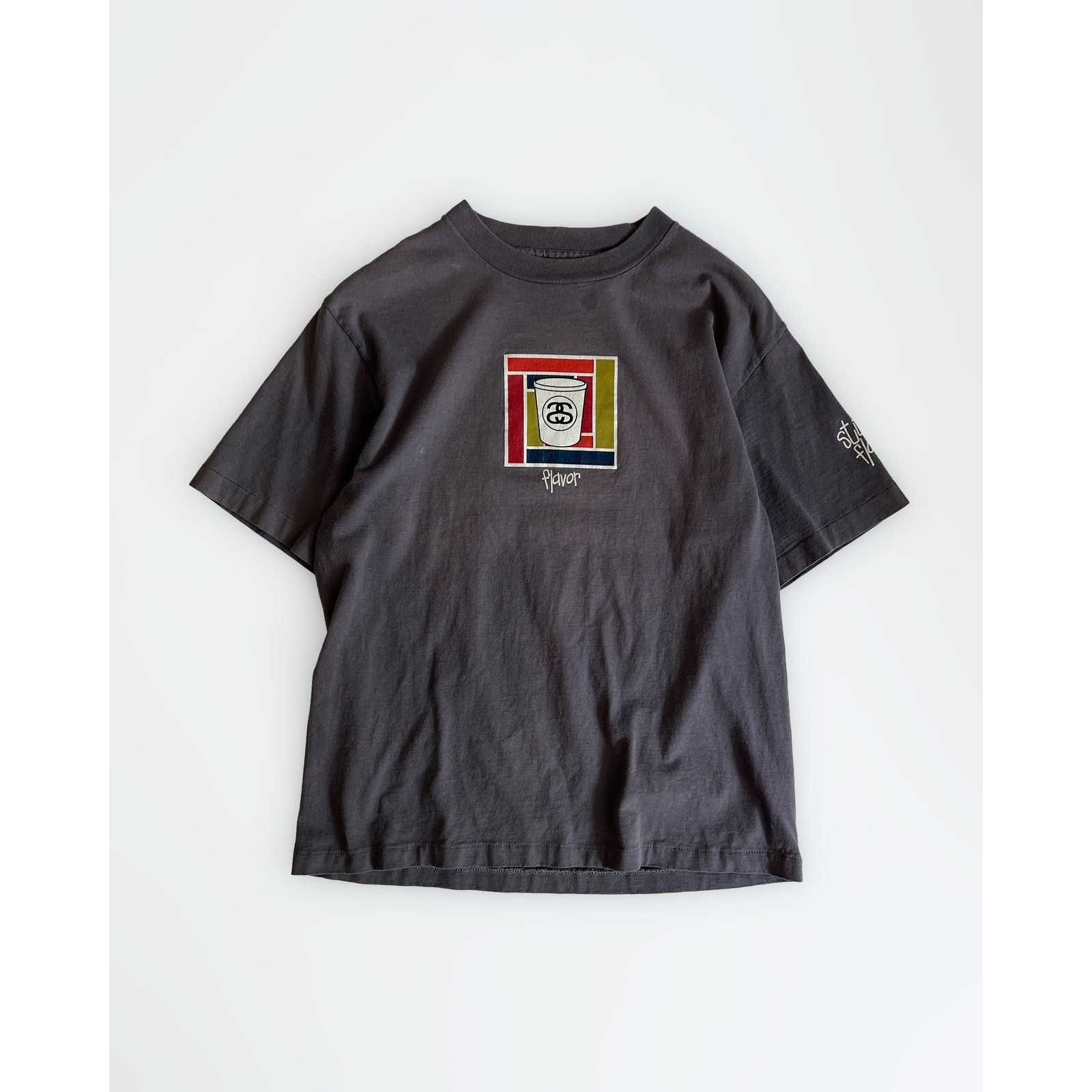 Stussy 1990s Stüssy Purple "Flavor" T-Shirt Size US L / EU 52-54 / 3 - 1 Thumbnail