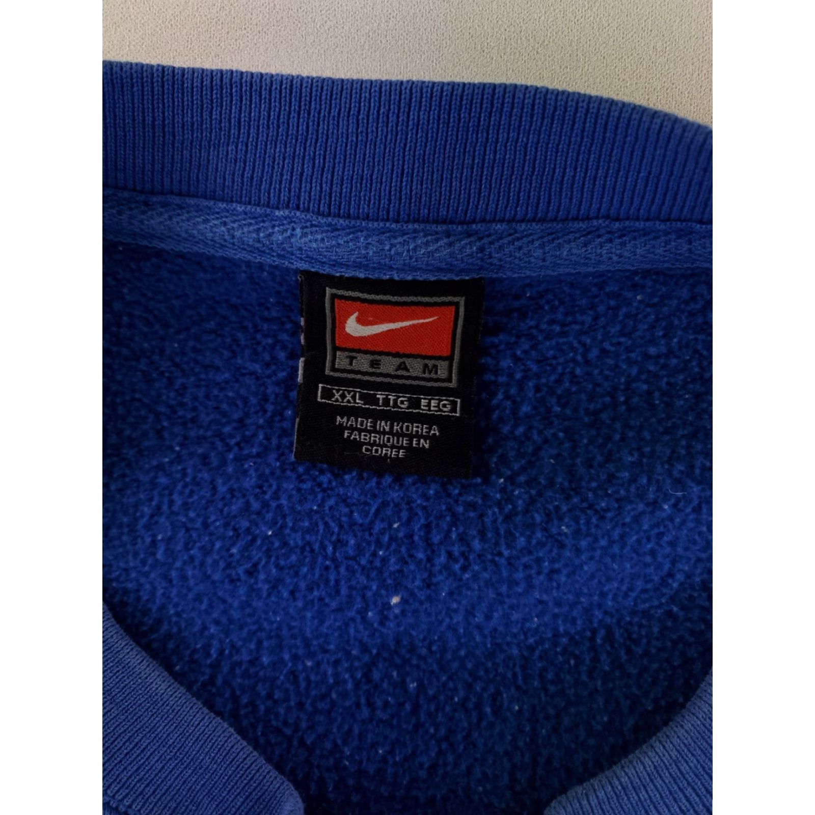 Nike VINTAGE Nike University Kansas Jayhawks Sweatshirt Center Swoosh Blue Mens XXL 2XL Size US XXL / EU 58 / 5 - 3 Thumbnail
