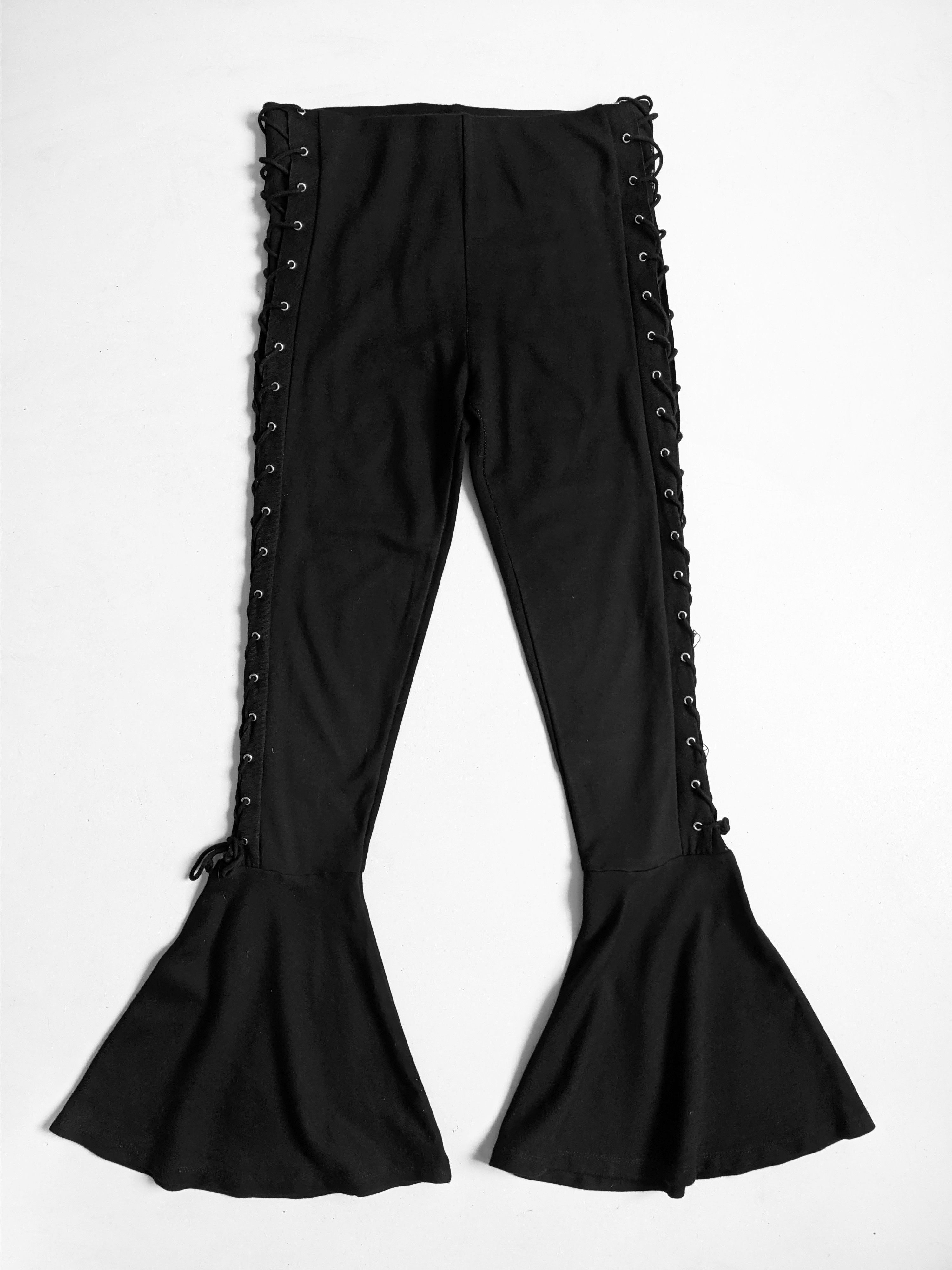 Vintage Vintage flared pants y2k avant garde gothic Size 26" / US 2 / IT 38 - 2 Thumbnail