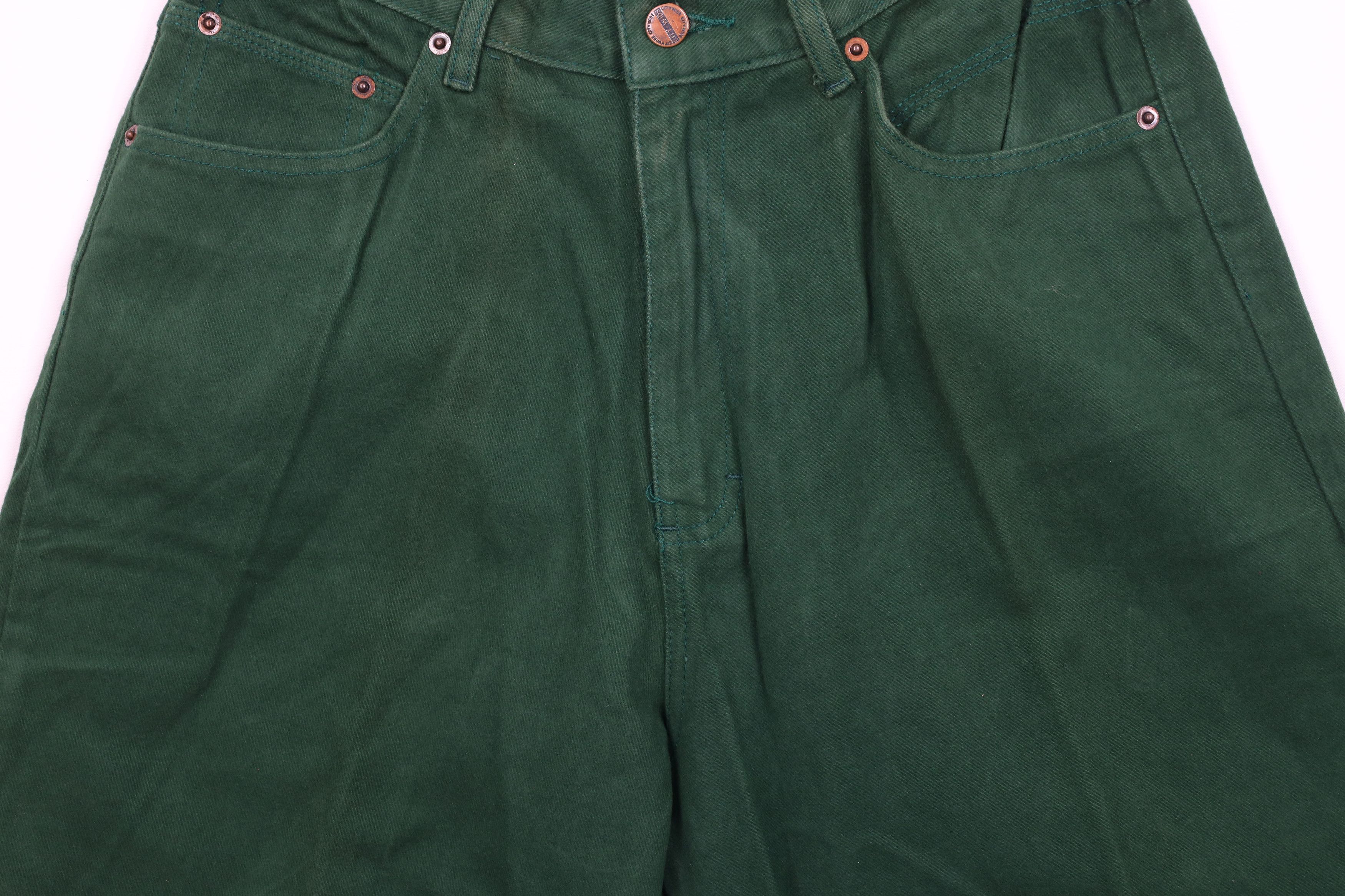 Vintage Deadstock Vintage 90s Streetwear Denim Shorts Jorts Green Size US 31 - 3 Thumbnail