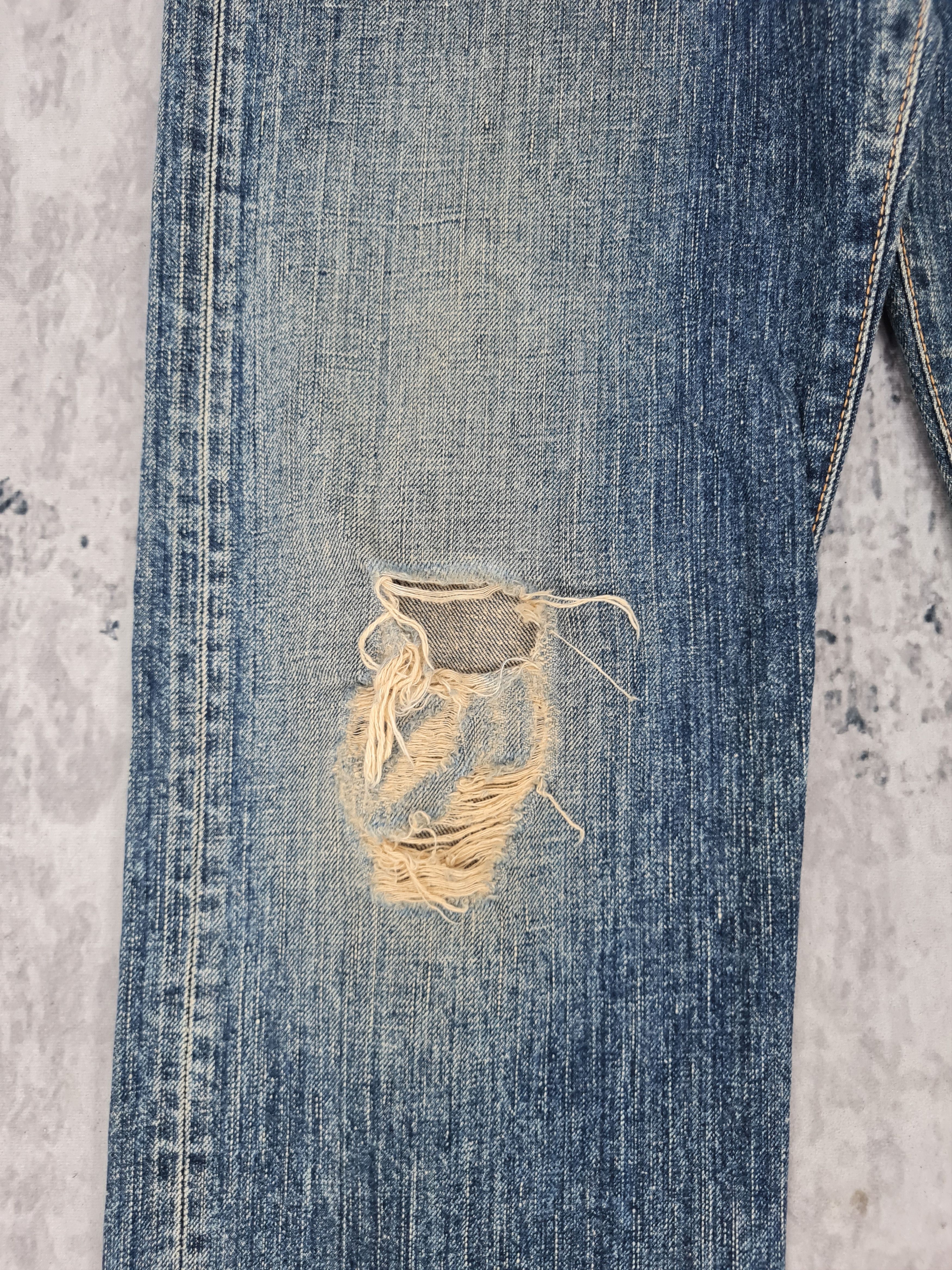 Edwin Vtg EDWIN 503R Faded Distressed Jeans Size 34x33 JB0144 Size US 34 / EU 50 - 4 Thumbnail