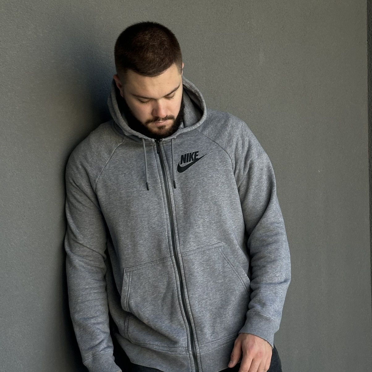 Nike × Vintage Vintage Nike Zip Hoodie Small Logo Tech Fleece Y2K 00s Size US XL / EU 56 / 4 - 1 Thumbnail