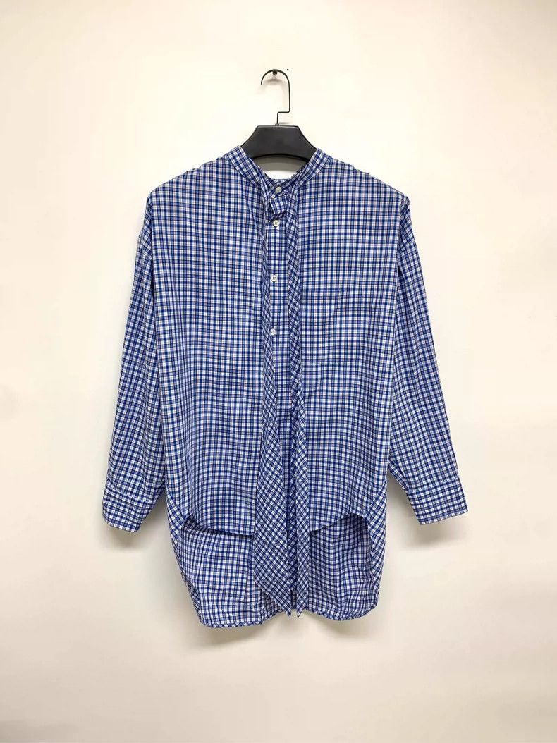 Balenciaga size 36 Blue and White Plaid Shirt/Size 36