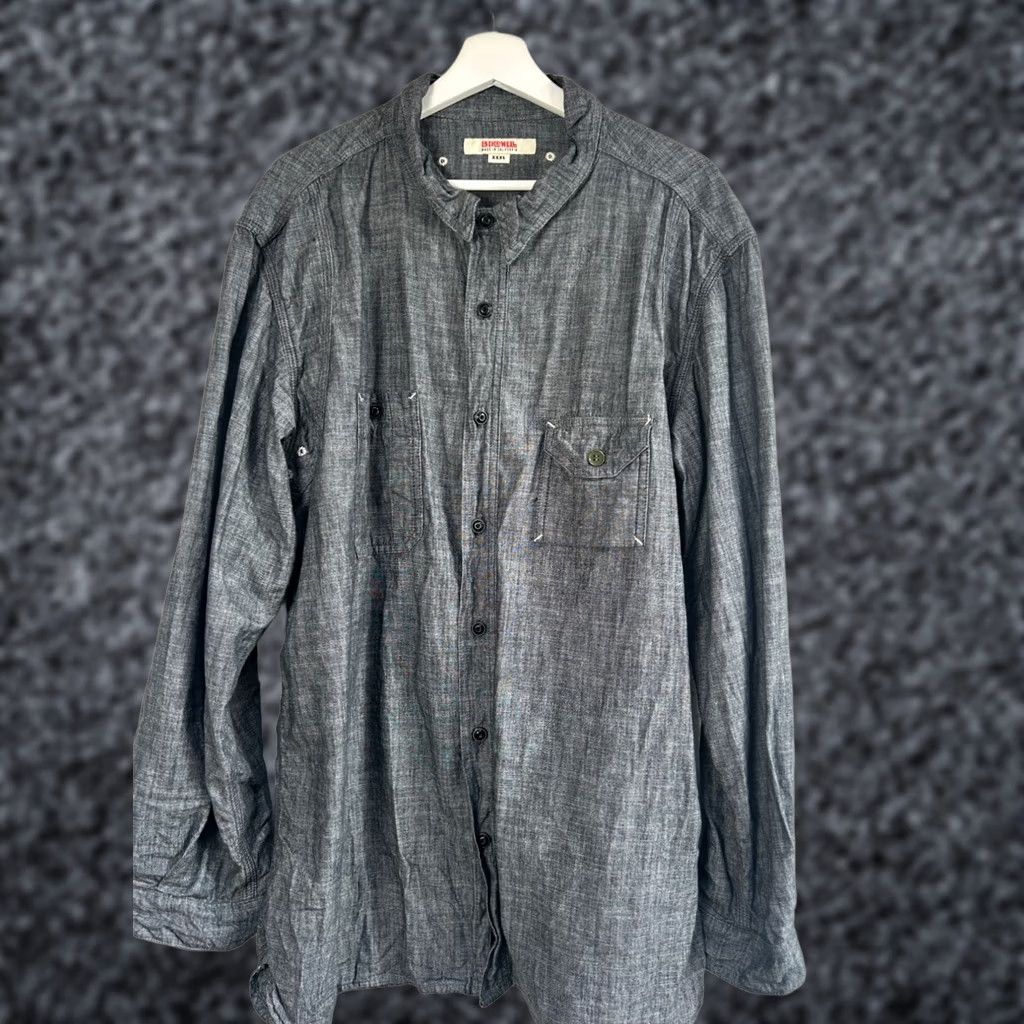 Vintage Birdwell Mens Chambray Button-Up Shirt XXL Gray Long Sleeve Casual Lightweight Shirt Mens XXXL Gray Chambray Button-Up, Pockets Size US XXL / EU 58 / 5 - 1 Thumbnail