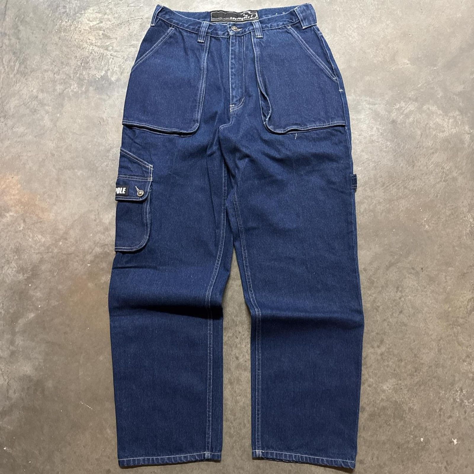 Southpole × Vintage Vintage Deadstock Y2K 00s Southpole Carpenter Baggy Jeans Size US 33 - 3 Thumbnail