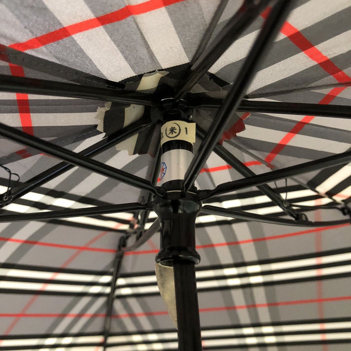 Burberry Burberry's Checked Novacheck Waterproof Folding Umbrella Size ONE SIZE - 9 Thumbnail