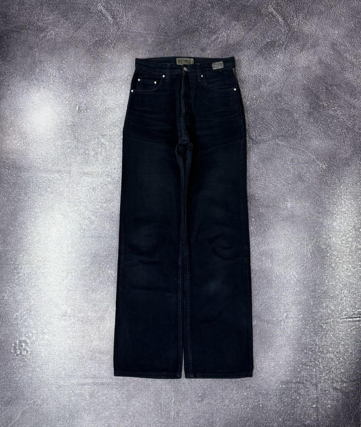 Versace Jeans Couture Vintage Versace Jeans Couture Women’s Navy Blue Flared Jeans Size 28" / US 6 / IT 42 - 1 Thumbnail