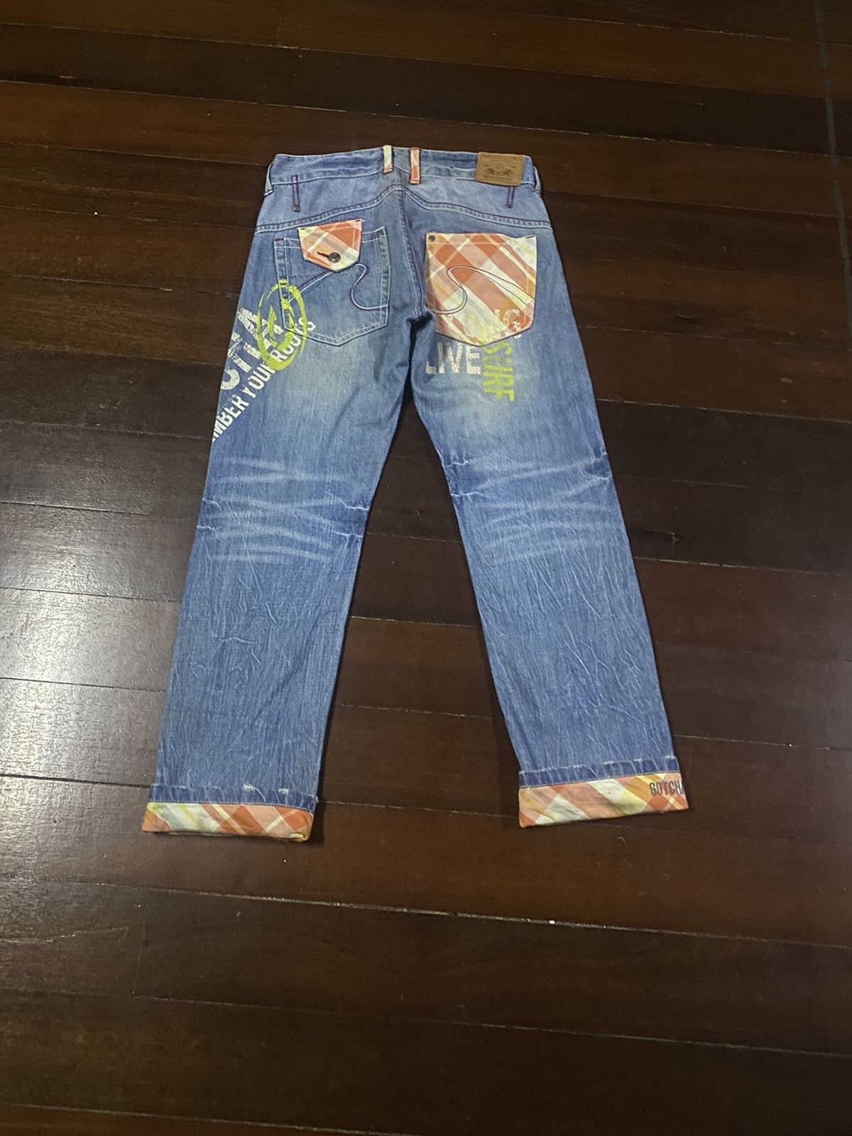 Gotcha × Japanese Brand × Vintage Vintage Gotcha Suf Back Embroidered Denim Jeans Size US 34 / EU 50 - 10 Thumbnail