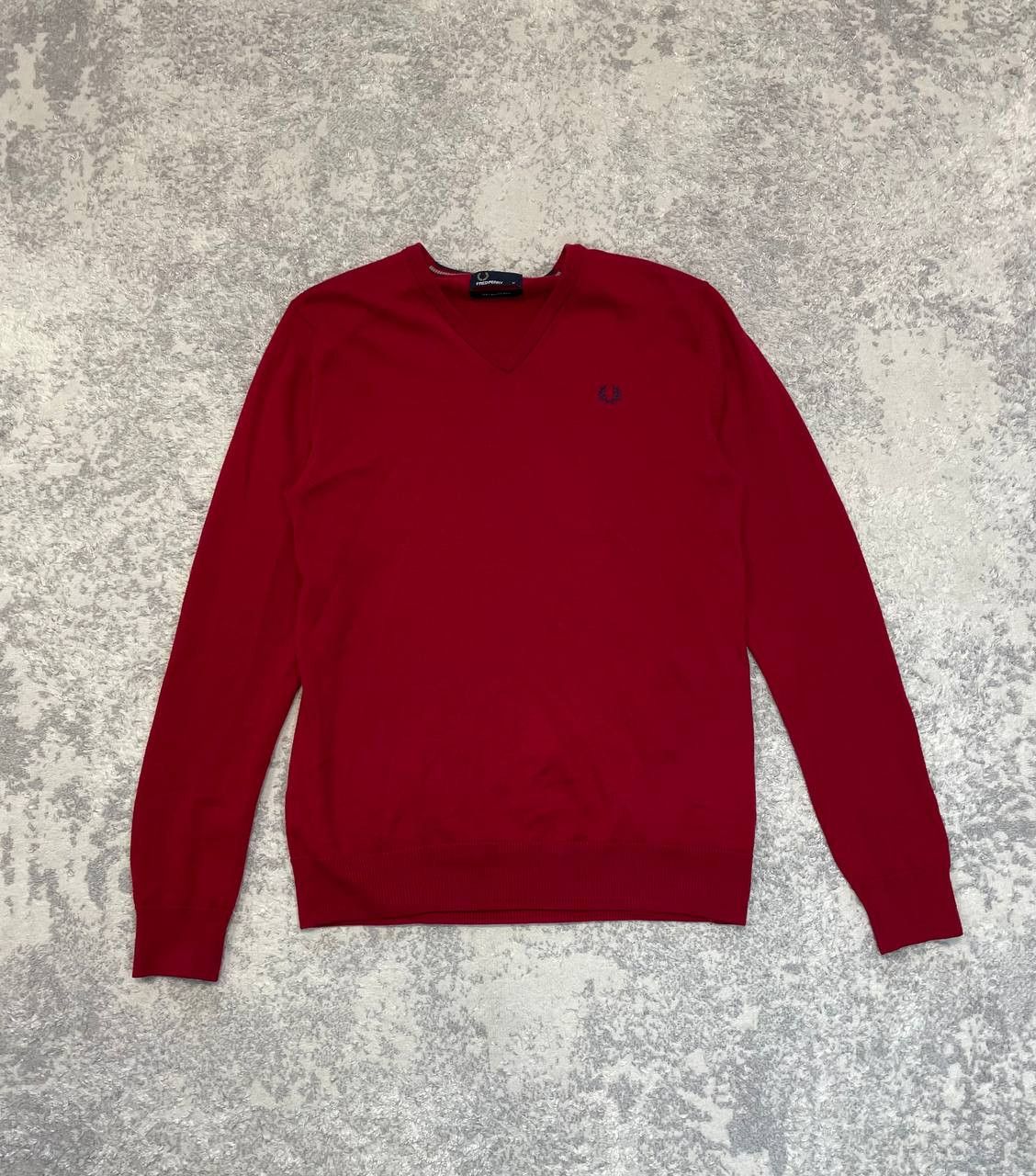 Fred Perry Fred Perry Merino Wool Sweater Laurel Wreath Logo Jumper Men Size US M / EU 48-50 / 2 - 1 Thumbnail