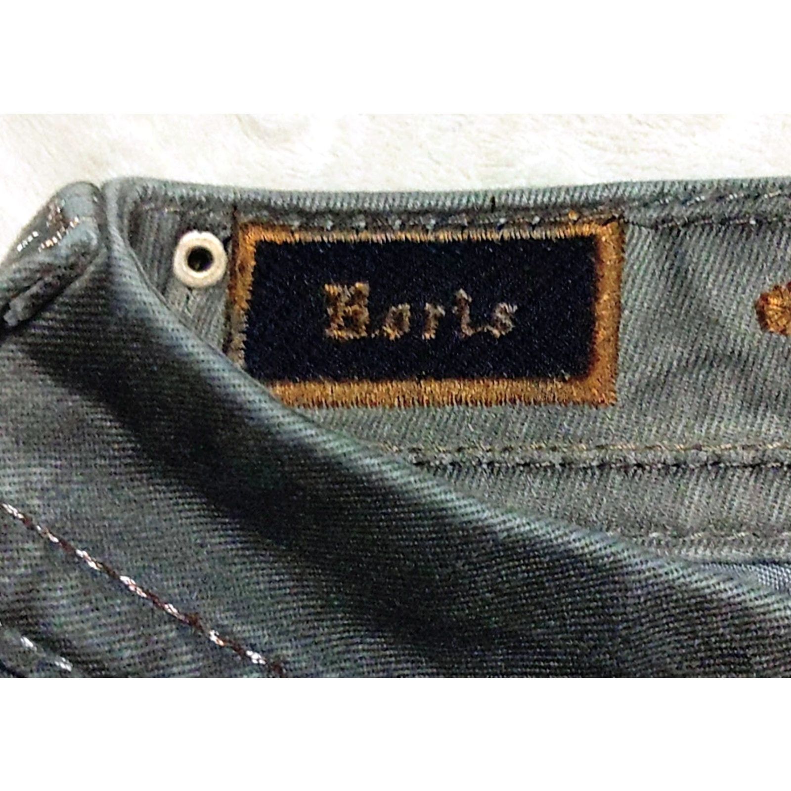 Vintage Rock Revival Jeans 25x27 Grey Boris Cotton Blend 5-Pocket Embroidered Rhinestone Cropped Slim Skinny Crop Denim Women Size 42" / US 20 - 6 Thumbnail