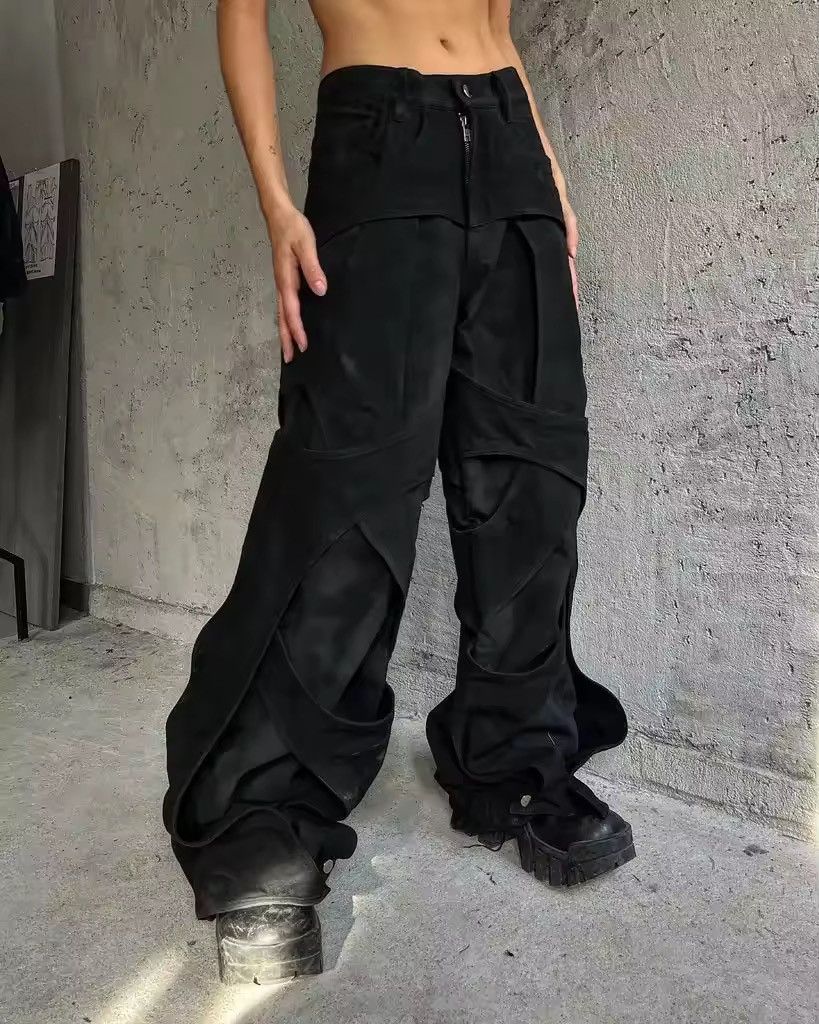 Japanese Brand × Jean Men Floor Mopping Hollow Design Jeans Size US 33 - 1 Thumbnail