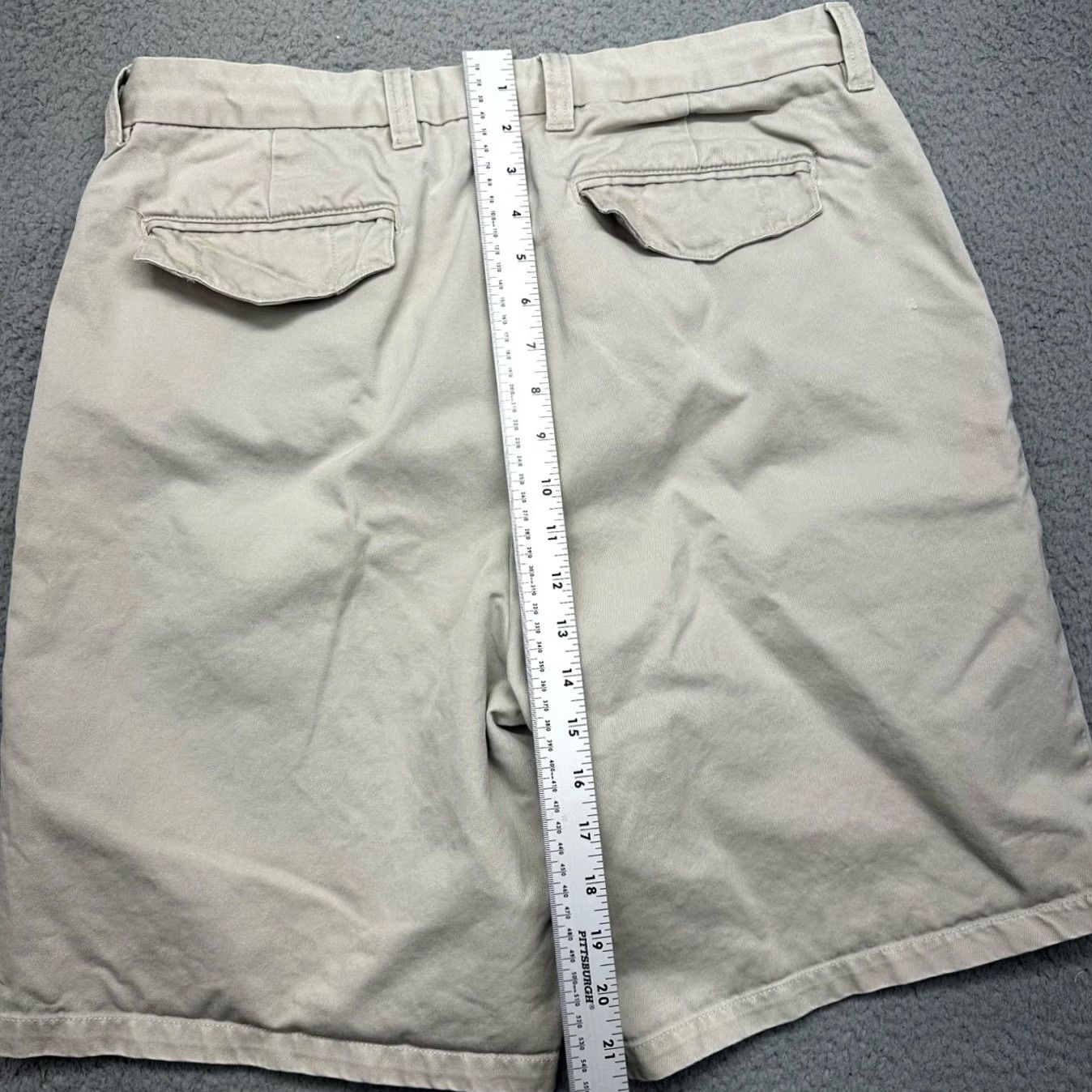 Gap GAP Beige Mens Size 35 Cotton Shorts Flat Front Casual Size US 35 - 4 Thumbnail