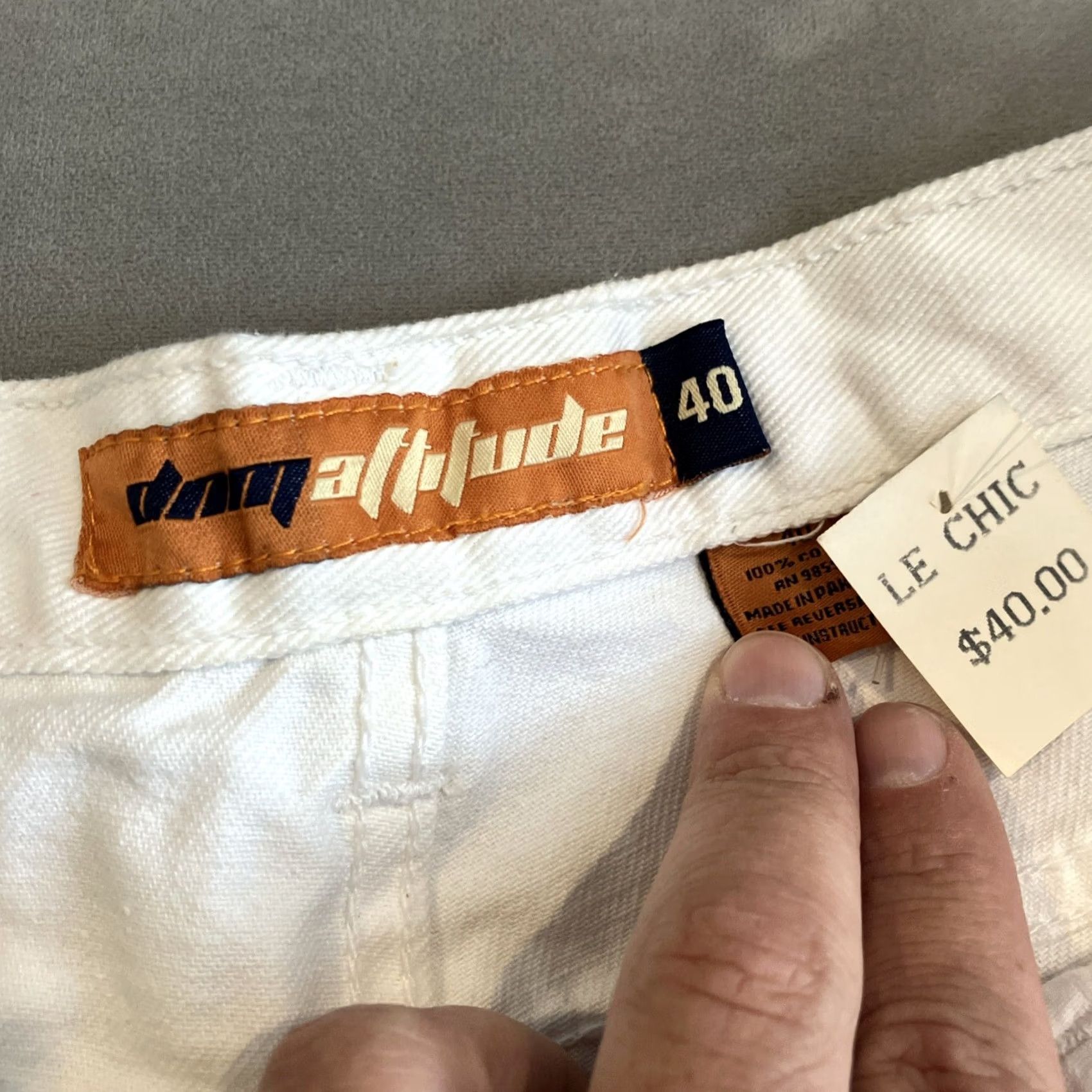 Denime Attitude WHITE WIDE LEGGED DENIM SHORTS NWT DNM 40" X 13" 15" Leg Width Size US 40 / EU 56 - 6 Thumbnail