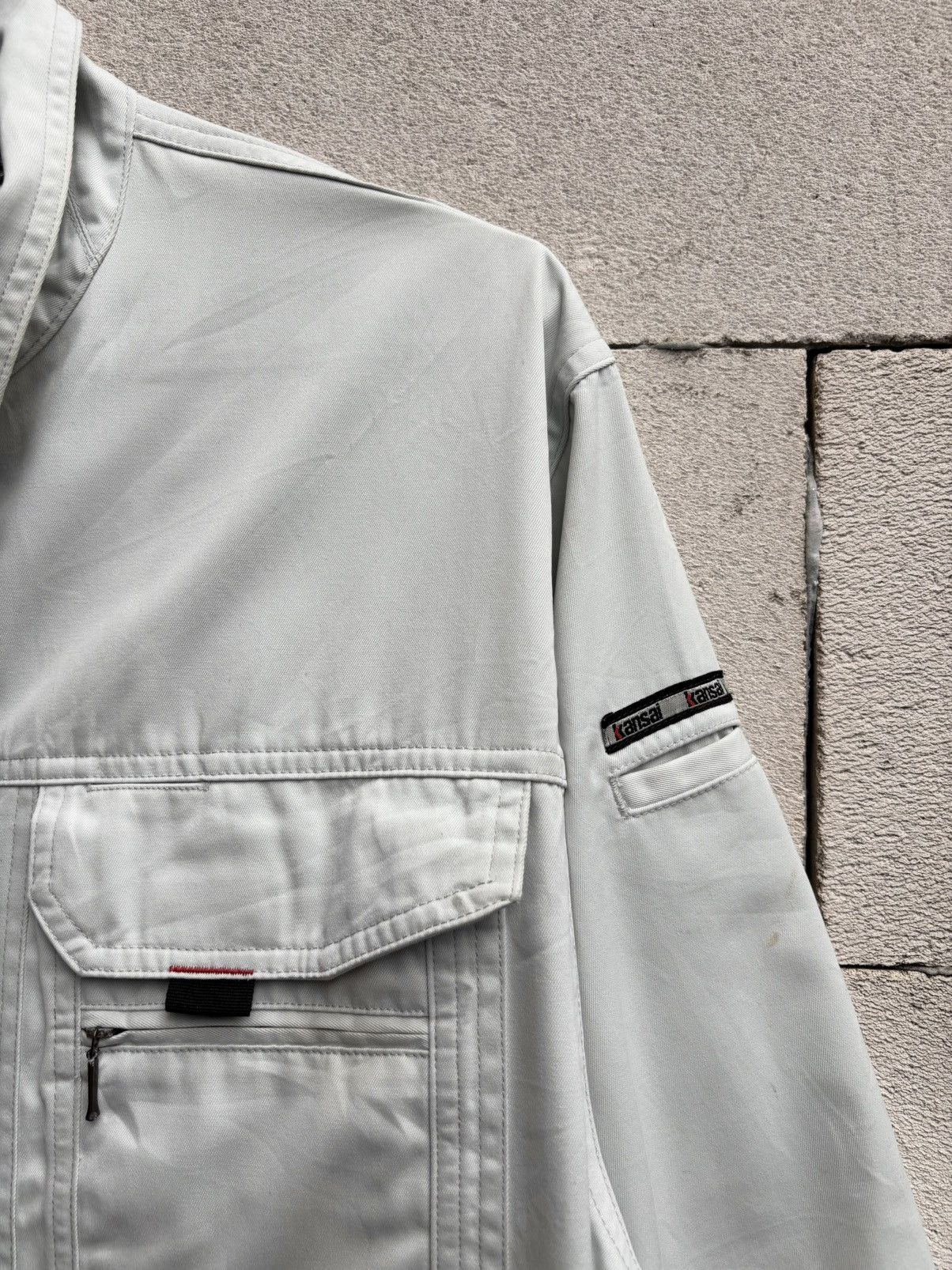 Kansai Yamamoto Thrashed KANSAI YAMAMOTO ZIP JACKET Distressed ERD Grunge Size US L / EU 52-54 / 3 - 2 Thumbnail
