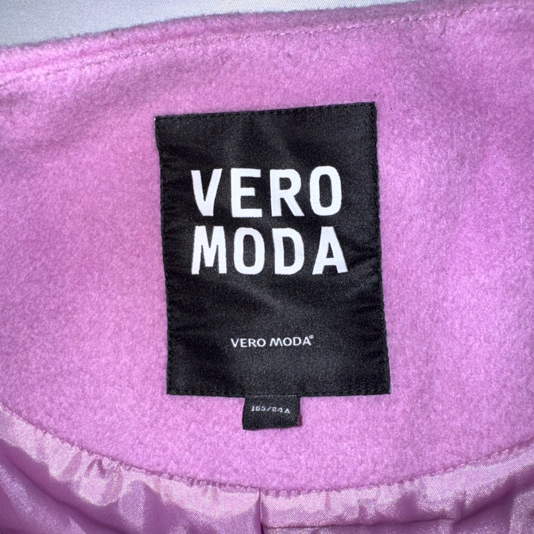 Vintage VERO MODA Katrine Soft Brushed Wool Coat Purple Lilac Size S Women Coat Regular Long Sleeve Dry Clean Only Snap Closure Casual Fall Winter Vintage No Size S / US 4 / IT 40 - 3 Thumbnail