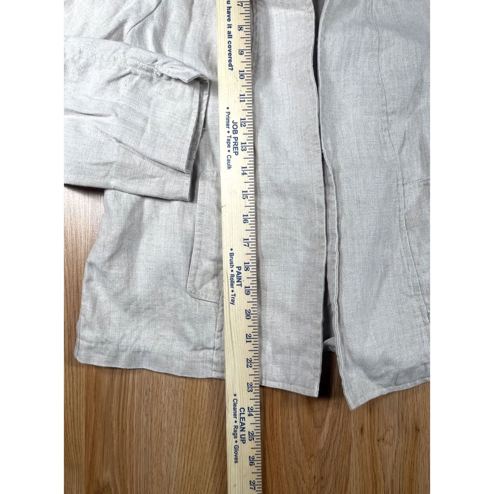 Charter Club Charter Club Luxury Blazer Woman’s XS Linen Open Pleated Back Belt Back Beach Classic Vacation Boho Beige Womens XS Linen Blazer Size XS / US 0-2 / IT 36-38 - 4 Thumbnail