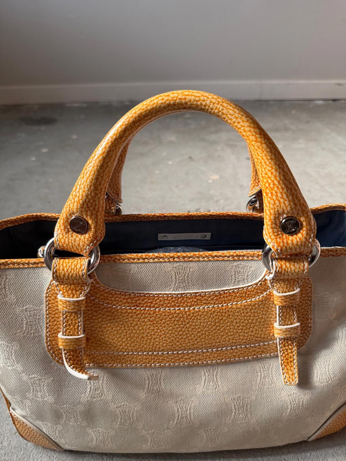 Celine Celine Macadam Boogie Shoulder Bag Grey/Yellow Size ONE SIZE - 3 Thumbnail