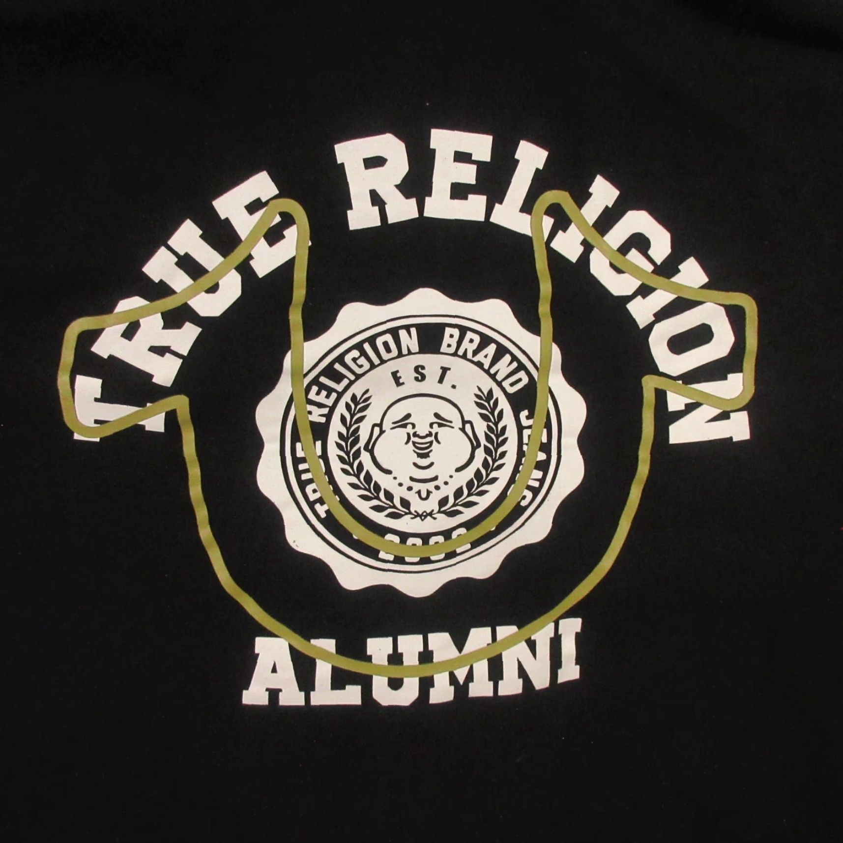True Religion True Religion Full Zip Hoodie Sweater Mens XL Black Big Buddha Logo Graphic Print Size US XL / EU 56 / 4 - 6 Thumbnail