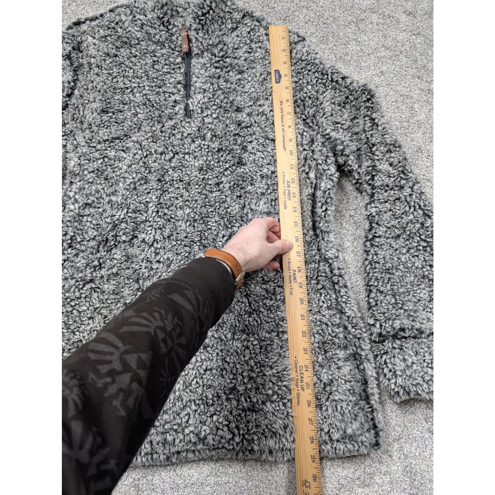 Weatherproof Weatherproof Vintage Jacket L Gray Sherpa Fleece 1/4 Zip Casual Winter Men Large Size L / US 10 / IT 46 - 2 Thumbnail