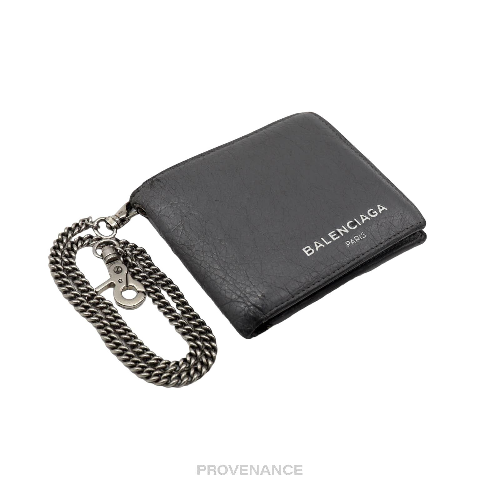 Balenciaga 🔴 Balenciaga Explorer Chain Wallet - Gray Leather Size ONE SIZE - 4 Thumbnail