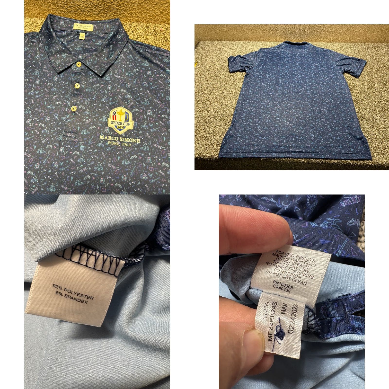 Peter Millar Peter Millar Polo Shirt Mens XL Blue Golf Summer Comfort Back To The Future Size US XL / EU 56 / 4 - 8 Thumbnail