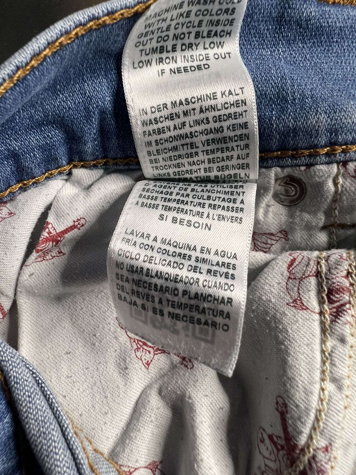 True Religion True Religion Distressed Skinny Jeans – W29 L30 – Blue Wash Size US 29 - 9 Thumbnail