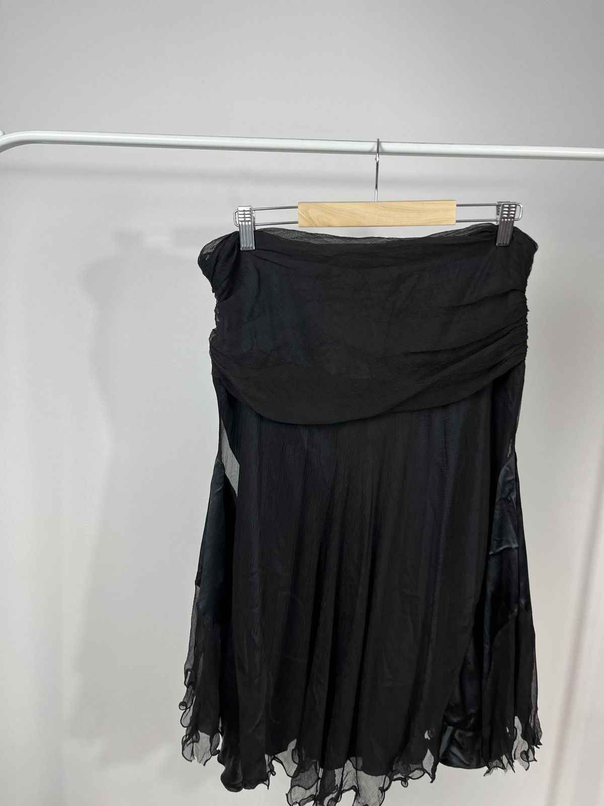 TWINSET Twin Set Simona Barbieri Silk Skirt Black Sheer Layered Size 32" / US 10 / IT 46 - 11 Thumbnail