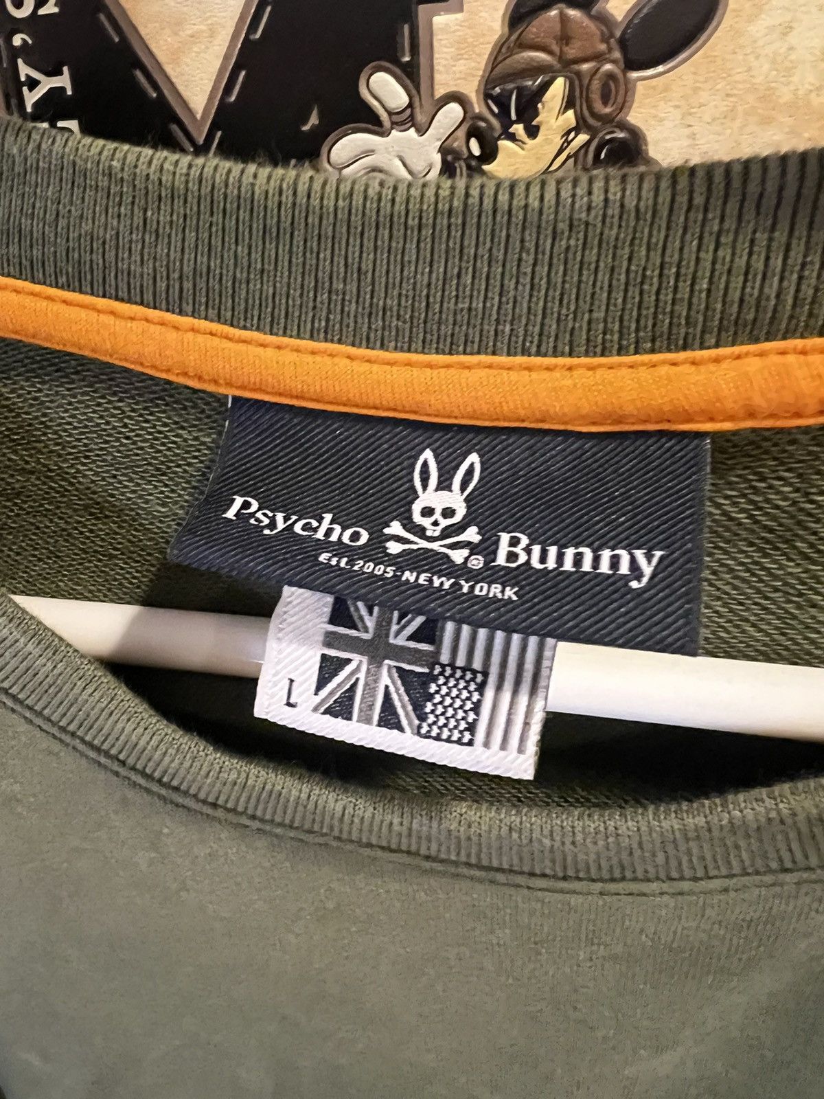 Psycho Bunny Psycho Bunny Allen Dark Olive Sweatshirt Size US L / EU 52-54 / 3 - 7 Thumbnail