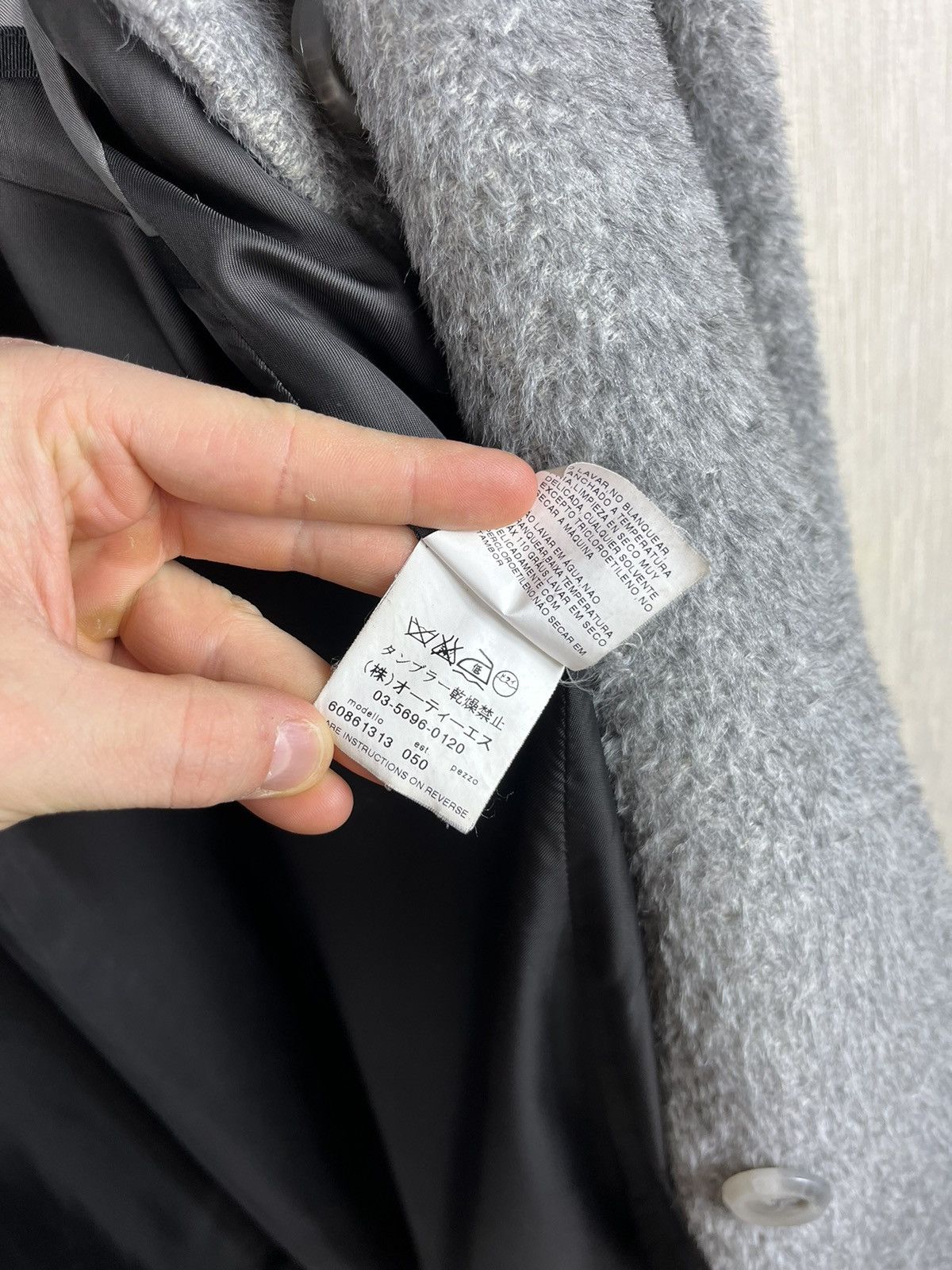 Designer × Max Mara Max Mara Studio alpaca wool coat fuzzy hairy Size M / US 6-8 / IT 42-44 - 23 Thumbnail