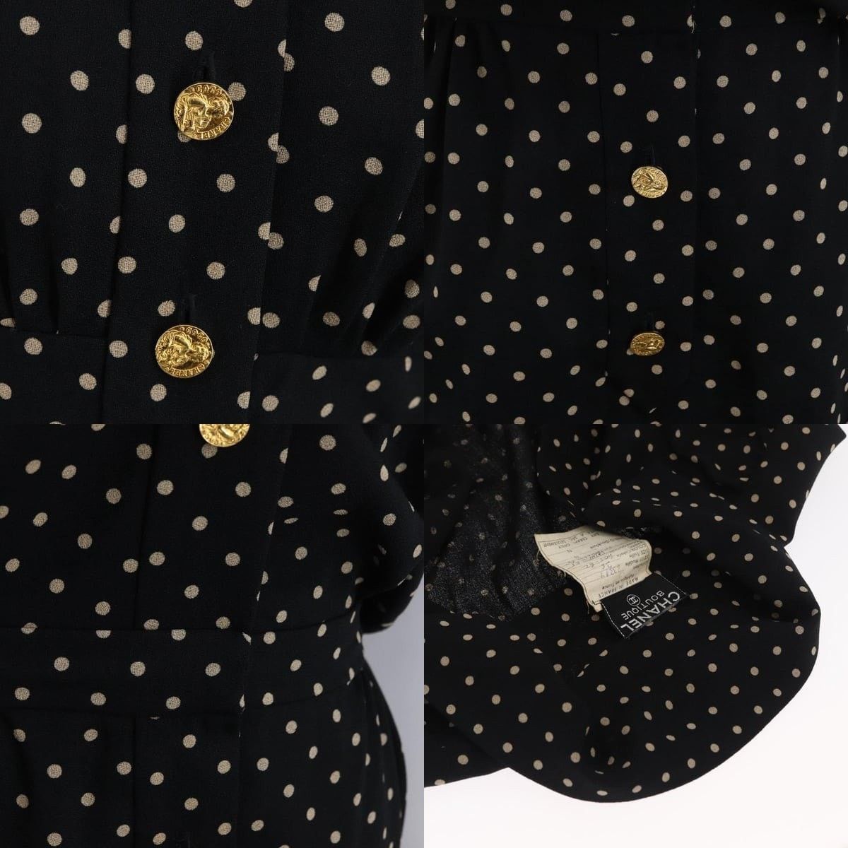 Chanel Chanel One Piece Silk Black CC Shirt Size ONE SIZE - 4 Thumbnail
