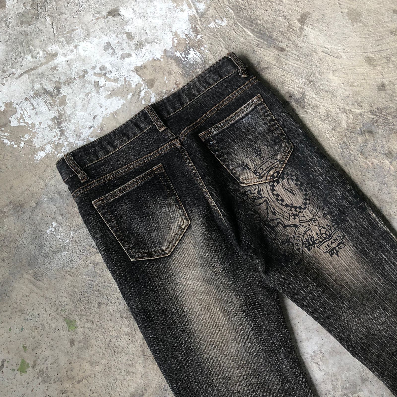 Japanese Brand British Punk Flared Jeans Size US 29 - 7 Thumbnail