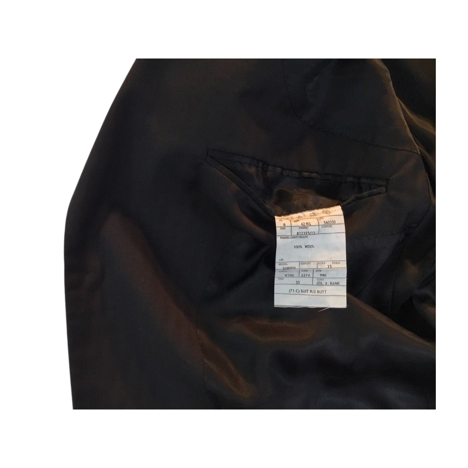 Jos. A. Bank Joseph A. Bank Suit Coat 42 Reg Black Signature Collection Size US L / EU 52-54 / 3 - 8 Thumbnail