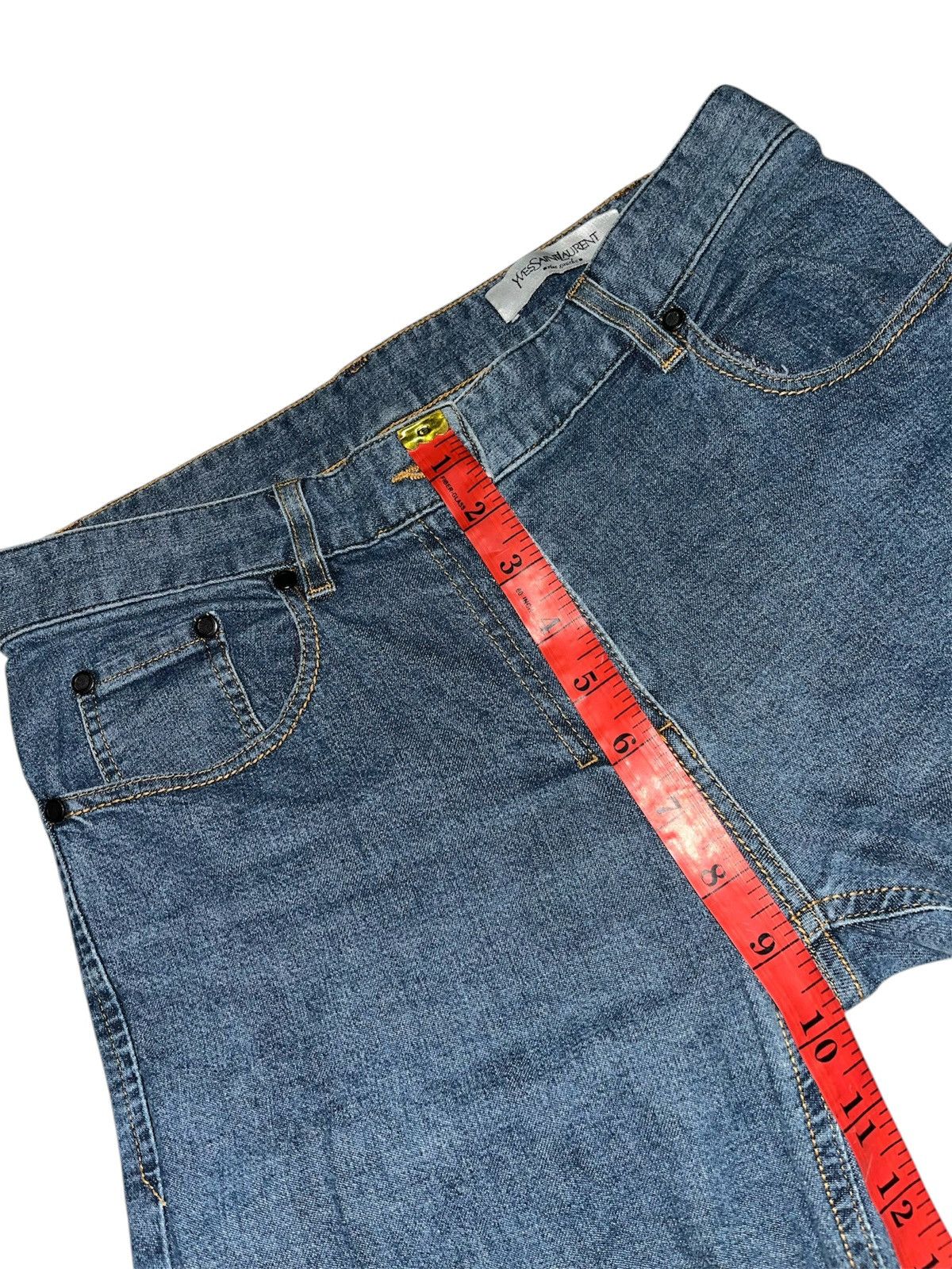 Saint Laurent Paris YvesSaintLaurent Slimfit Denim Pants x Vintage Size US 30 / EU 46 - 12 Thumbnail
