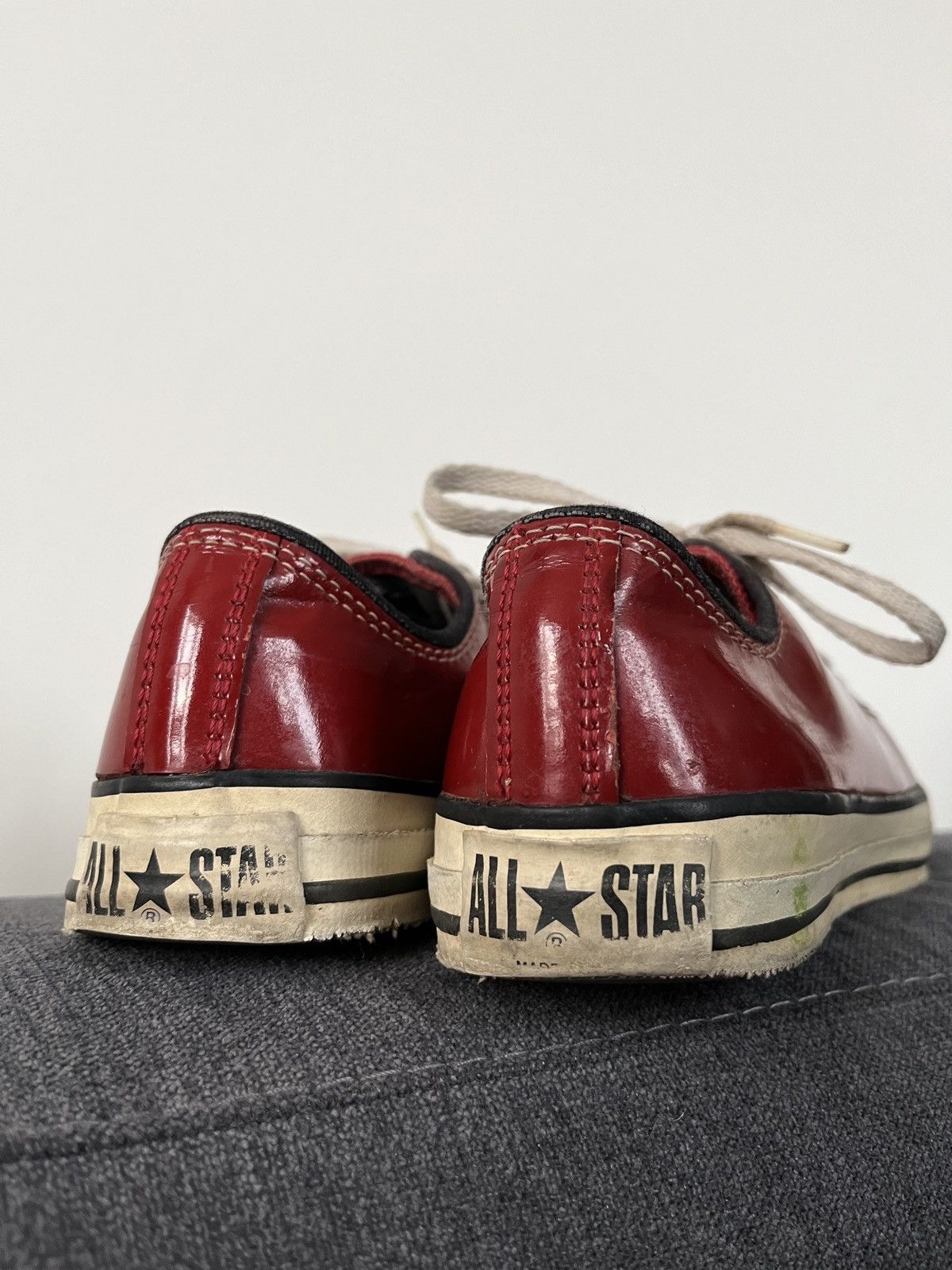 Converse × Vintage 90's Made in USA Converse Red Glossy Patent Leather Sneakers Size US 5.5 / IT 35.5 - 12 Thumbnail