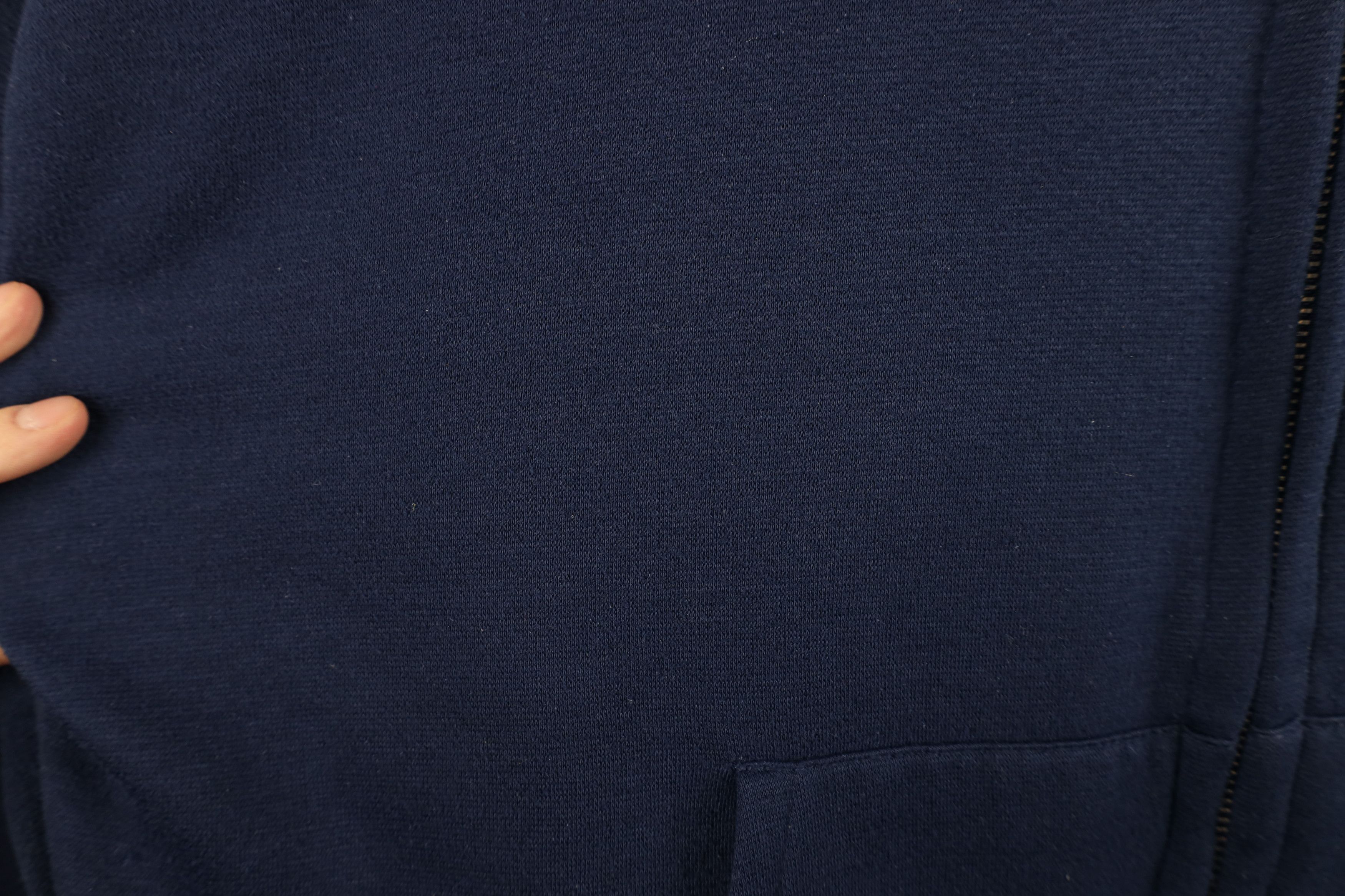 Vintage Vintage 70s 80s Streetwear Blank Full Zip Hoodie Blue Size US L / EU 52-54 / 3 - 9 Thumbnail