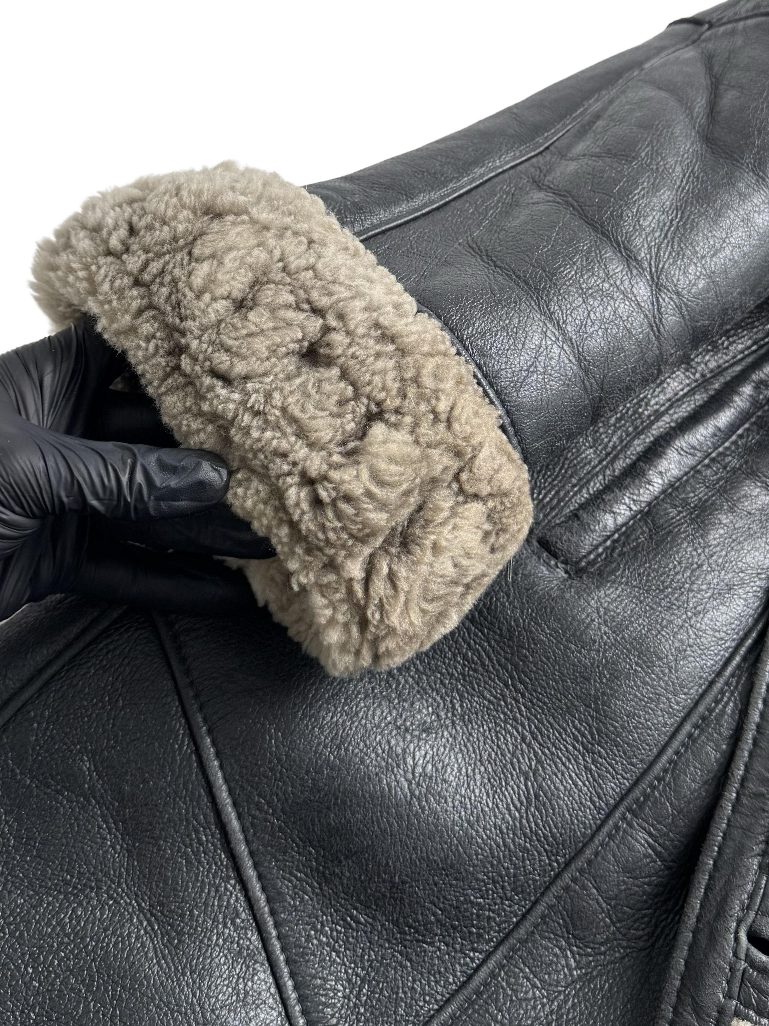 Vintage Vintage Real Sheepskin Hooded Coat Size L / US 10 / IT 46 - 14 Thumbnail